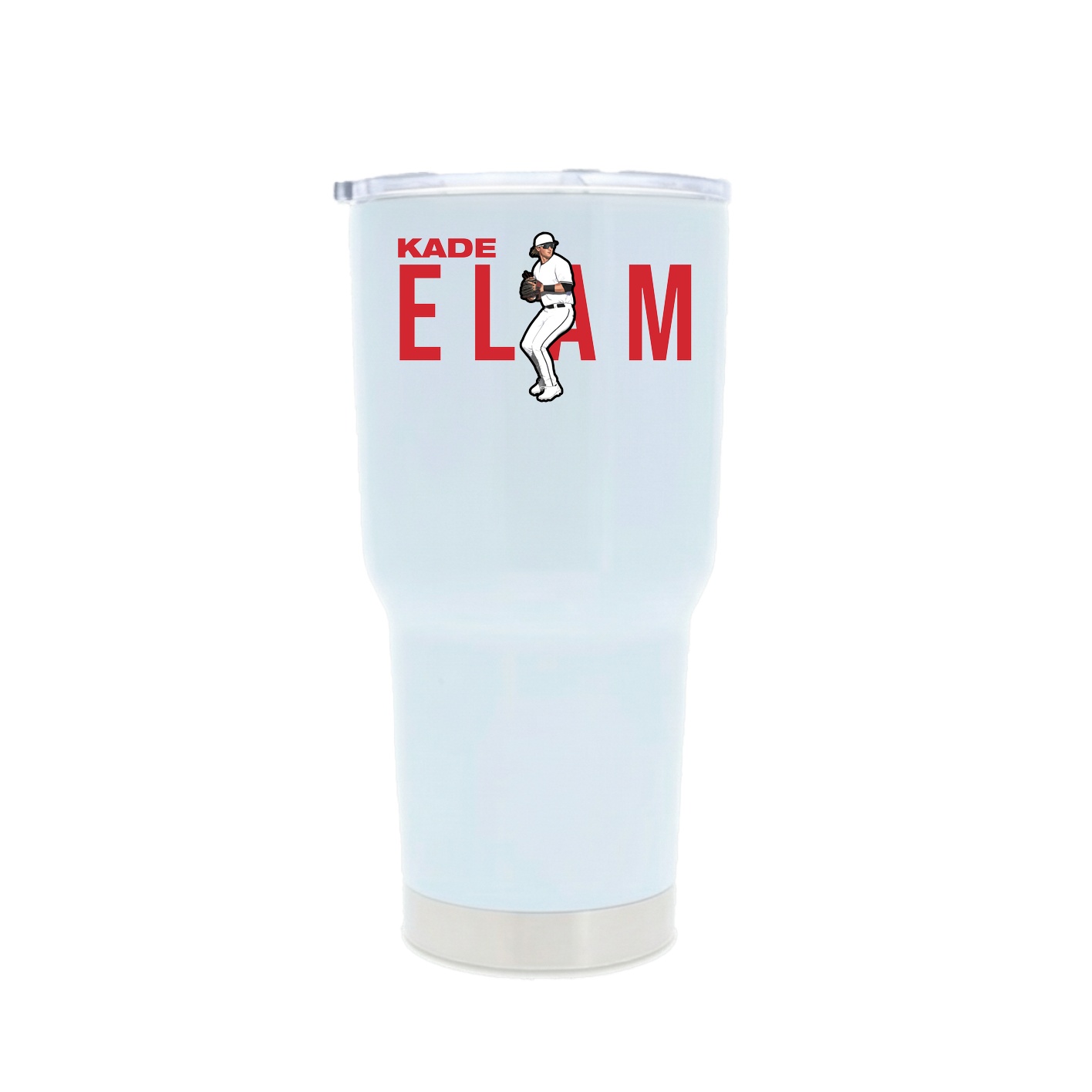 30oz Stainless Steel Tumbler — Player Name in White