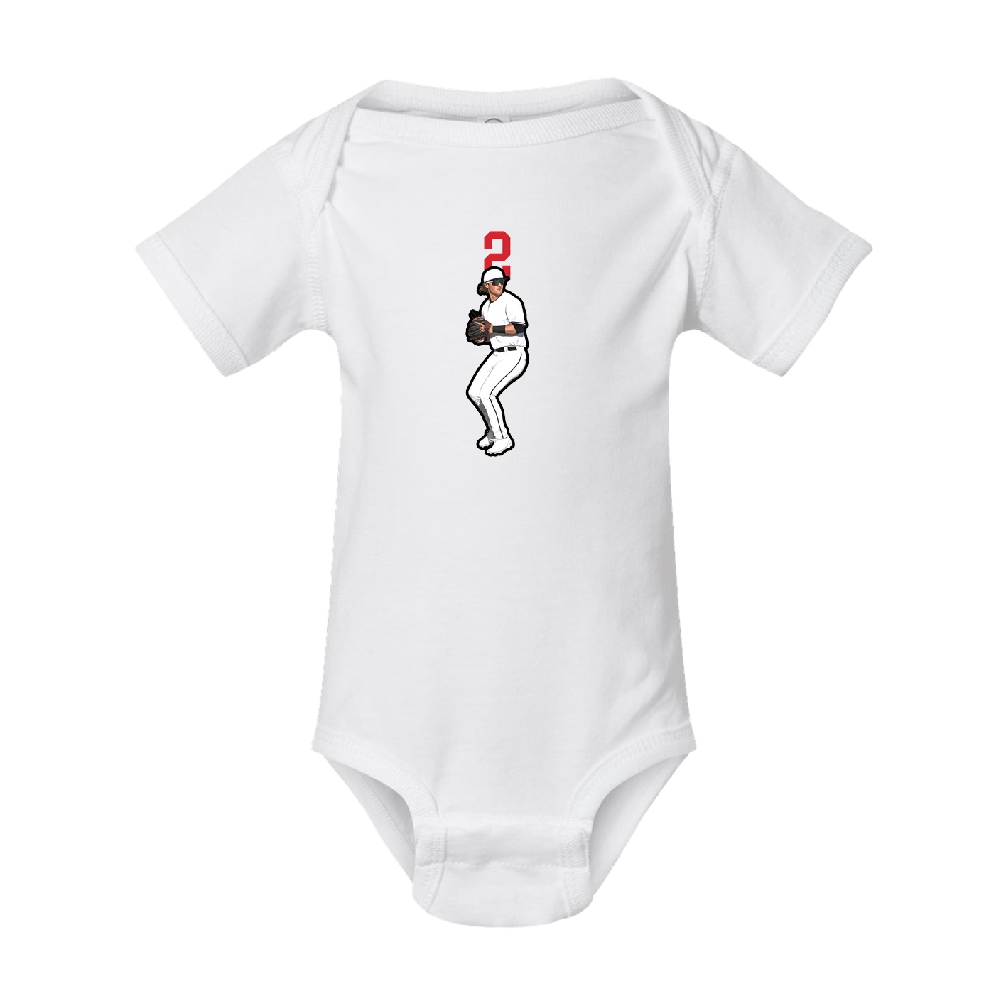 Baby Onesie — Number Top in White