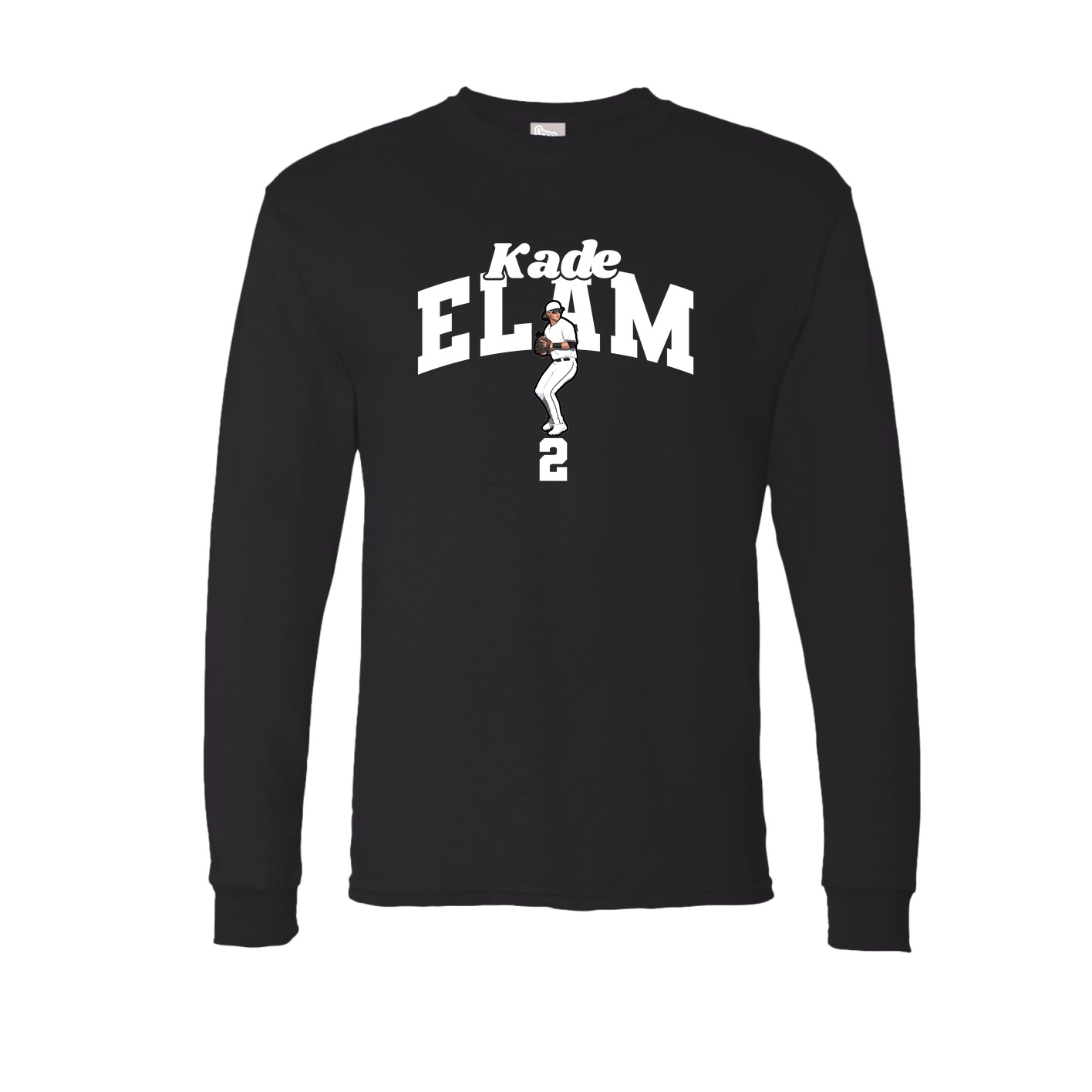 Long Sleeve Tee — Signature Arch in Black