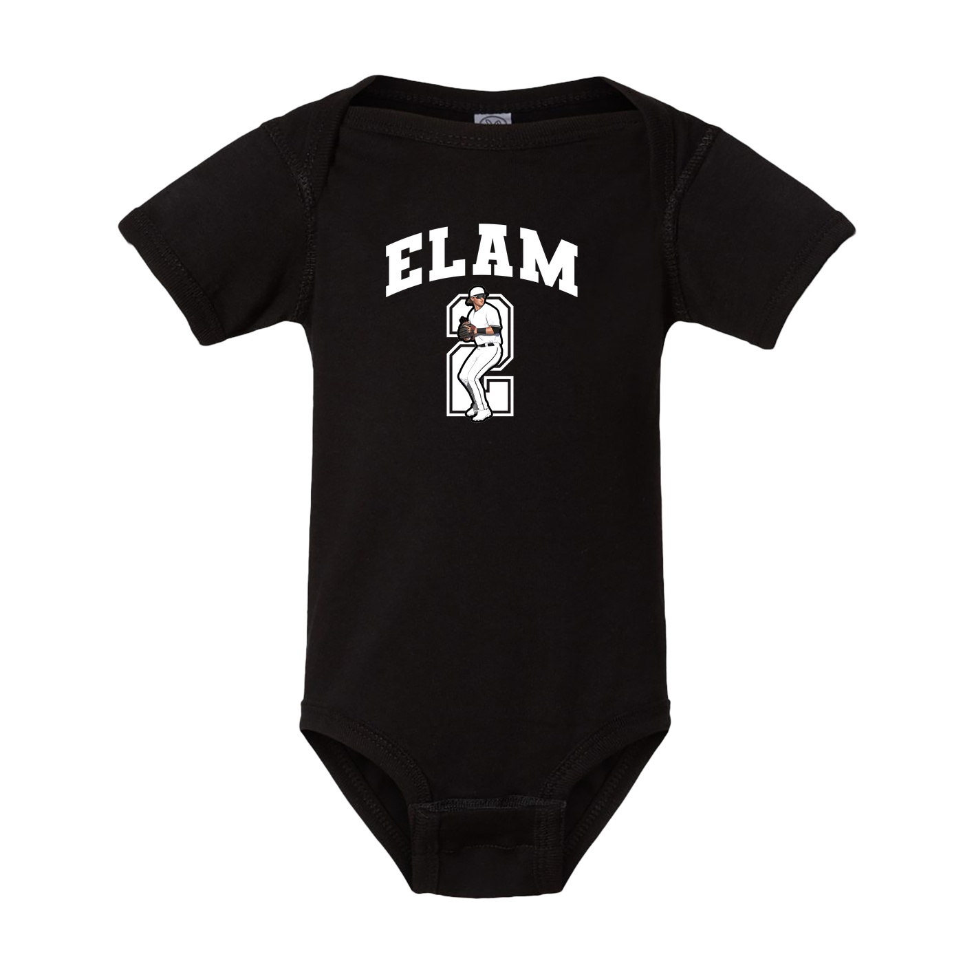 Baby Onesie — Number in Black