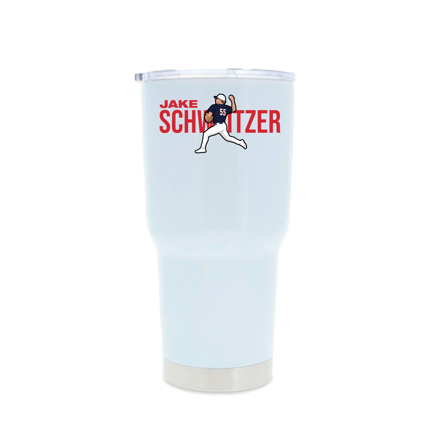 30oz Stainless Steel Tumbler — Player Name in White