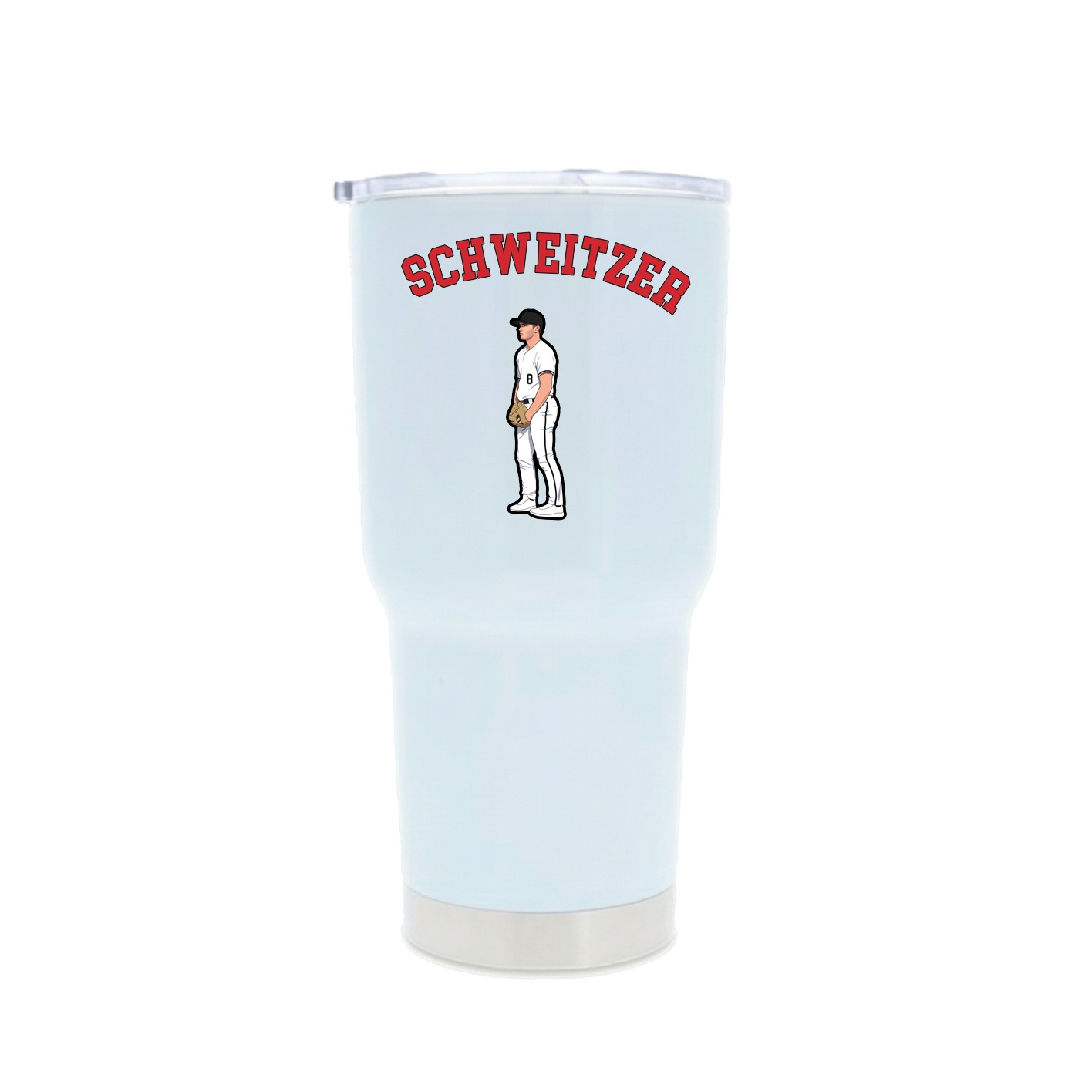 30oz Stainless Steel Tumbler — Shirsey Arch in White