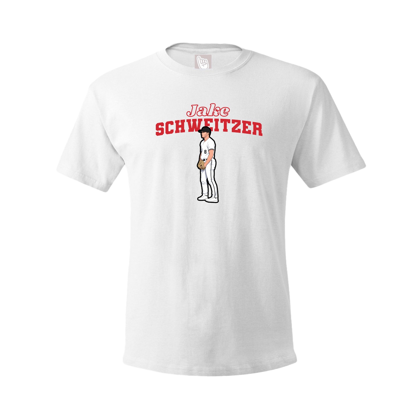 Youth Tee — Name Arch in White