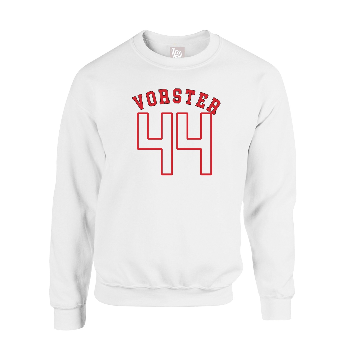 Fleece Crew — Shirsey Arch in White