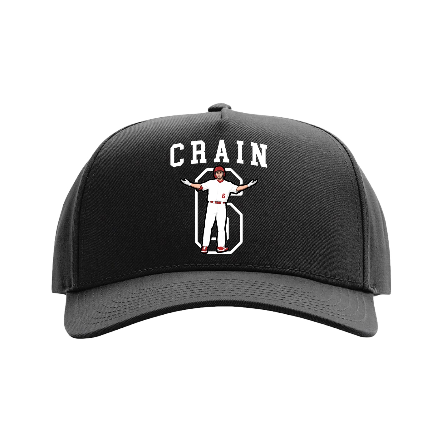 Full Fabric Five-Panel Champ Cap — Shirsey in Black
