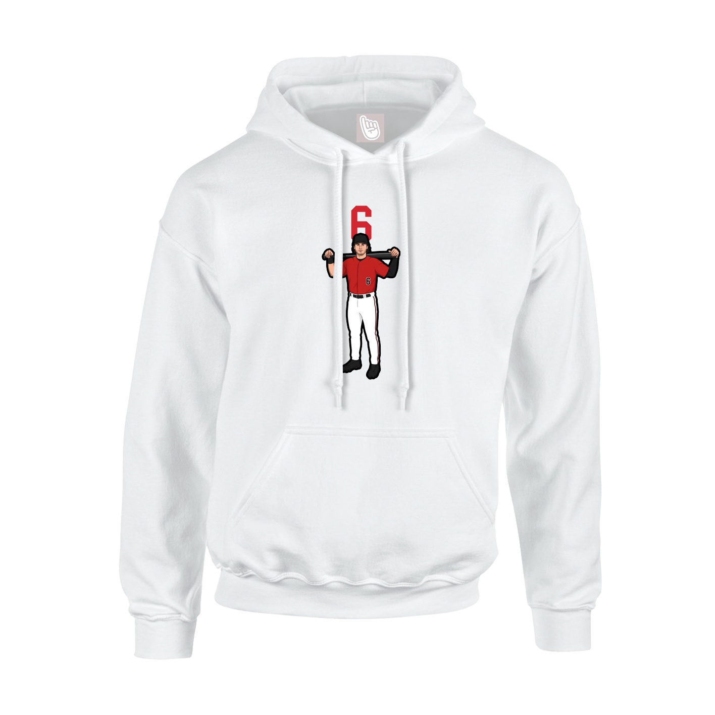Hoodie — Number Top in White