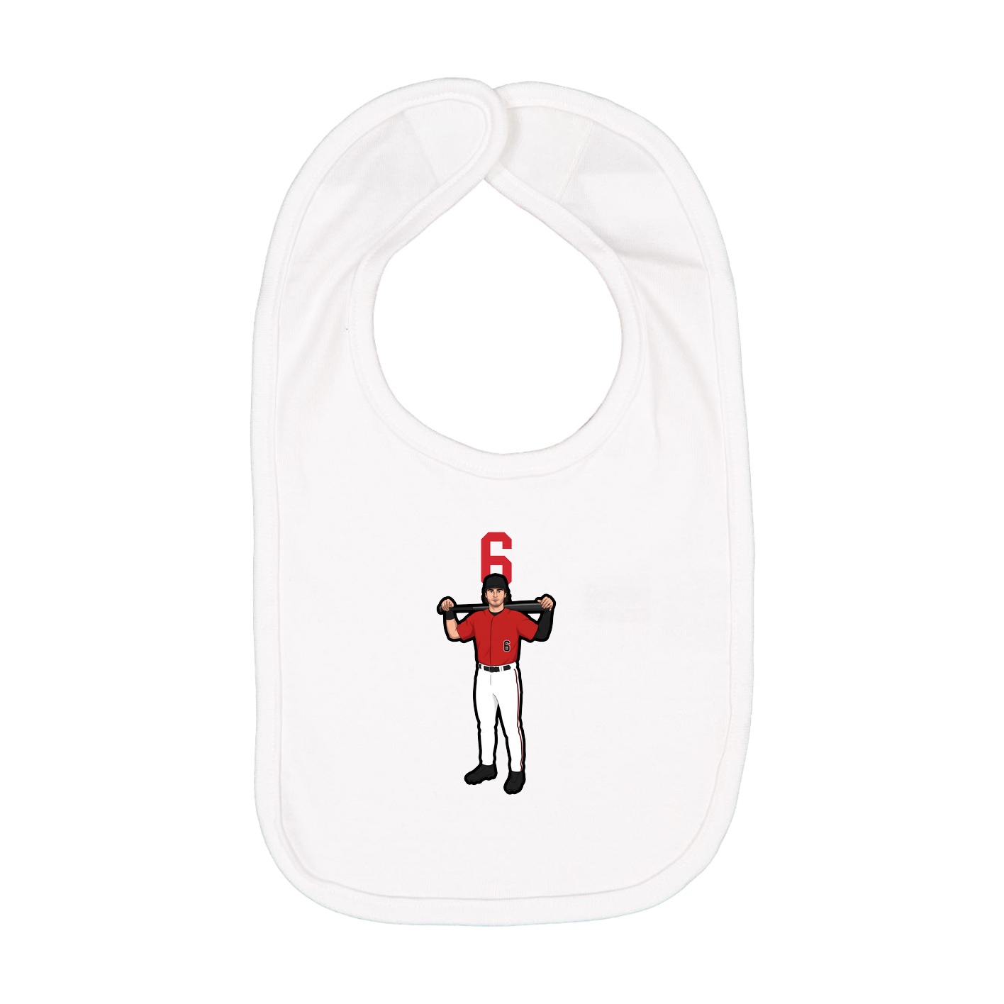 Infant Bib — Number Top in White