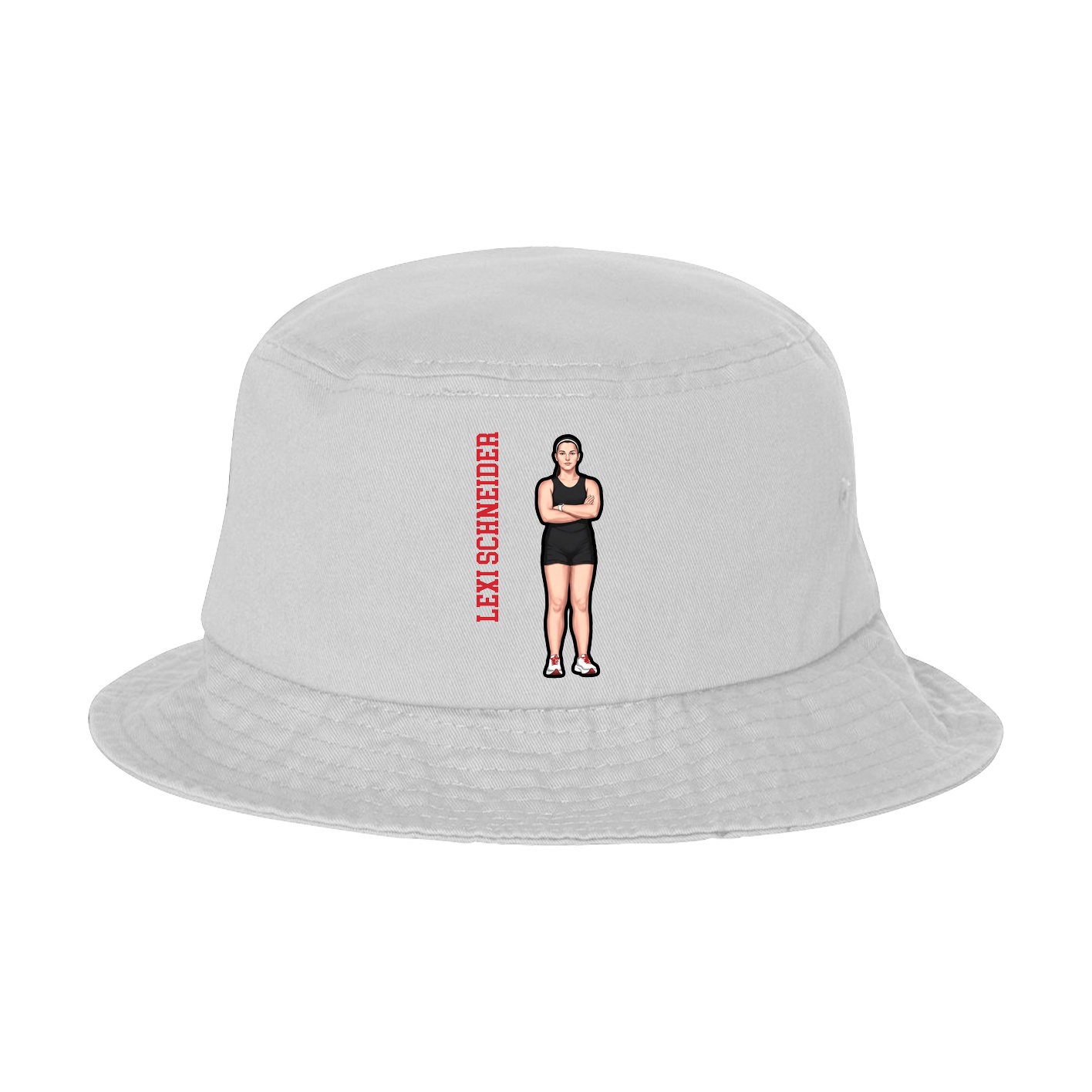 Bucket Cap — Name Vertical in White