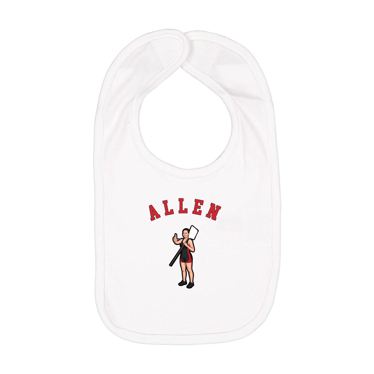 Infant Bib — Shirsey Arch in White