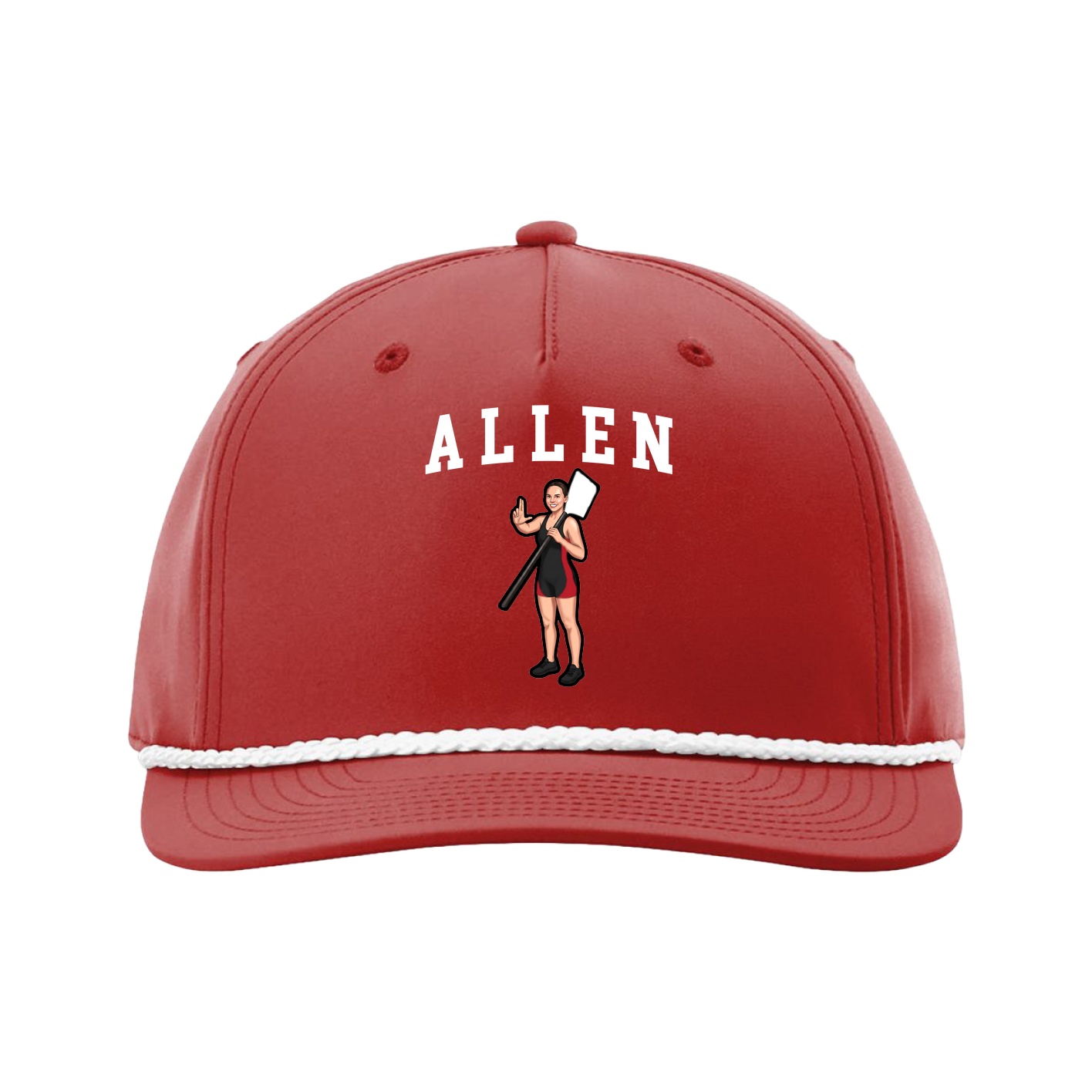 Five-Panel Classic Rope Cap — Shirsey in Red