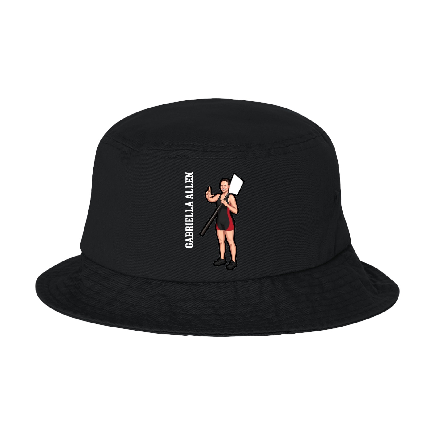 Bucket Cap — Name Vertical in Black