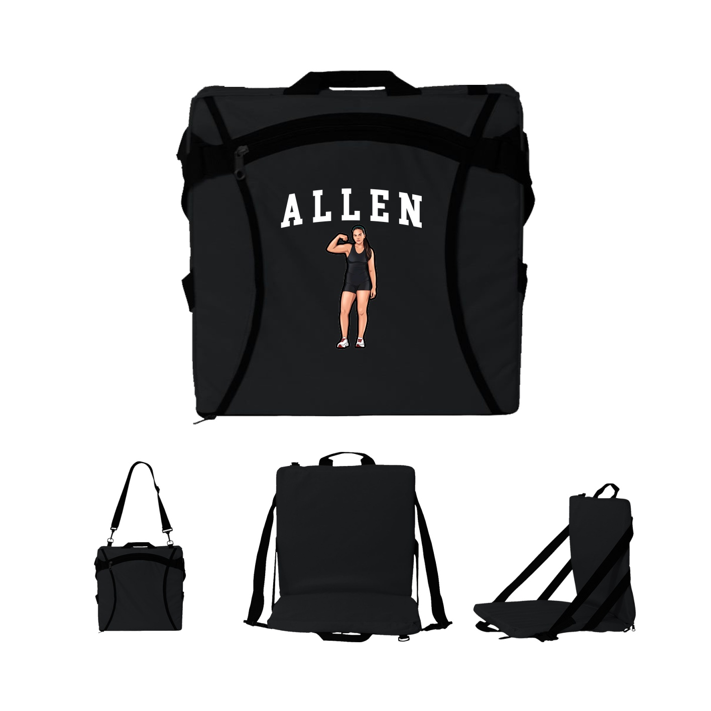 Folding Stadium Seat — Shirsey in Black