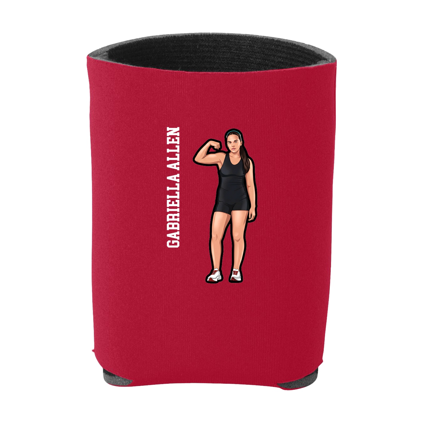 Can Holder — Name Vertical in Red