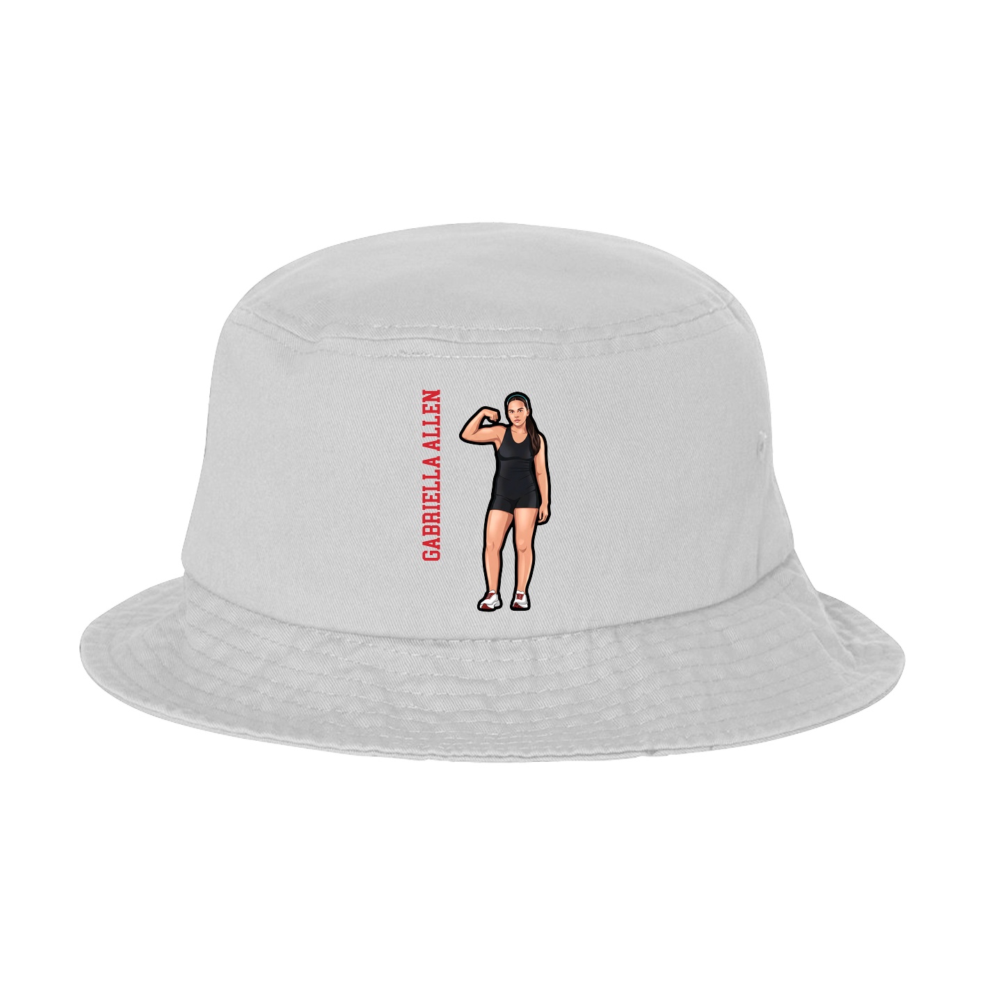 Bucket Cap — Name Vertical in White