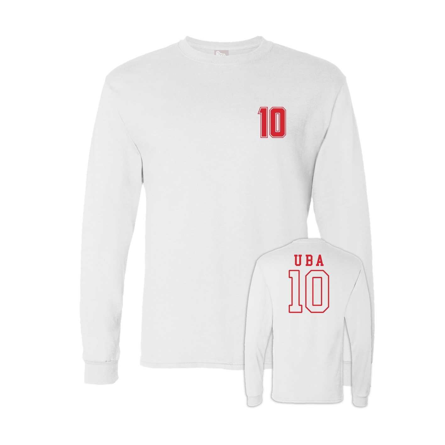 Long Sleeve Tee — Chest Back in White