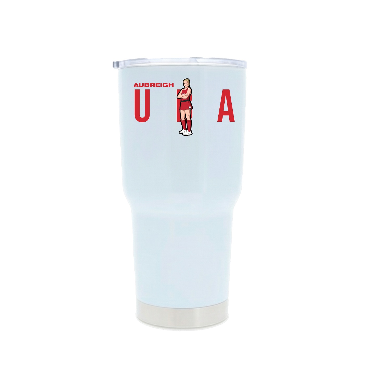 30oz Stainless Steel Tumbler — Player Name in White