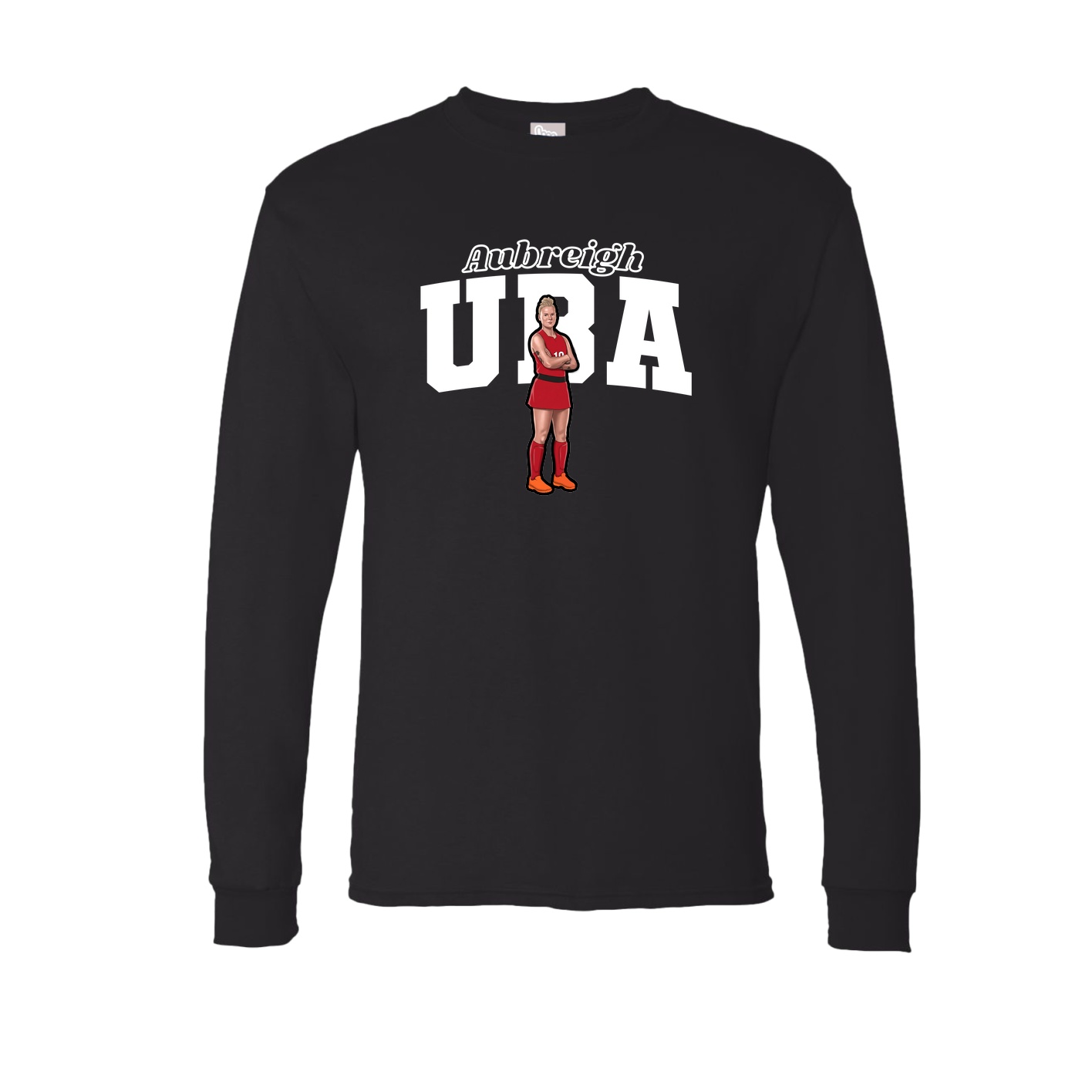 Long Sleeve Tee — Name Arch in Black