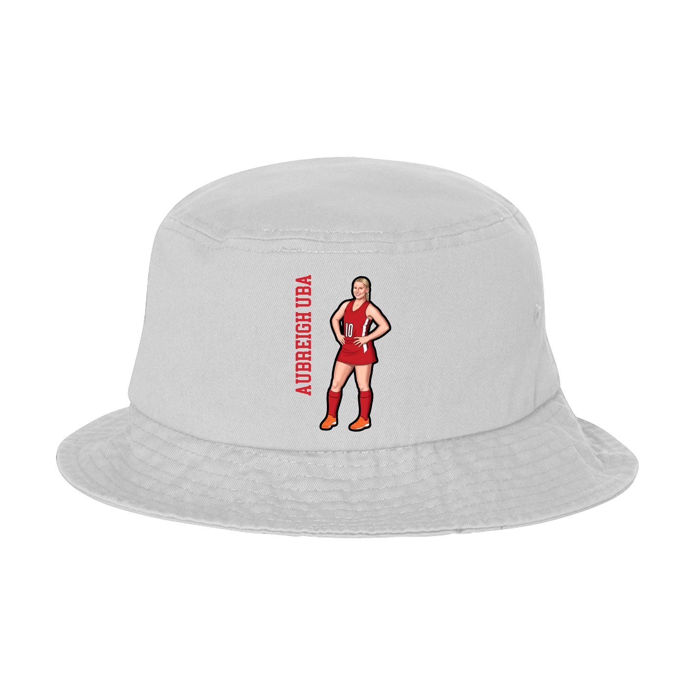 Bucket Cap — Name Vertical in White