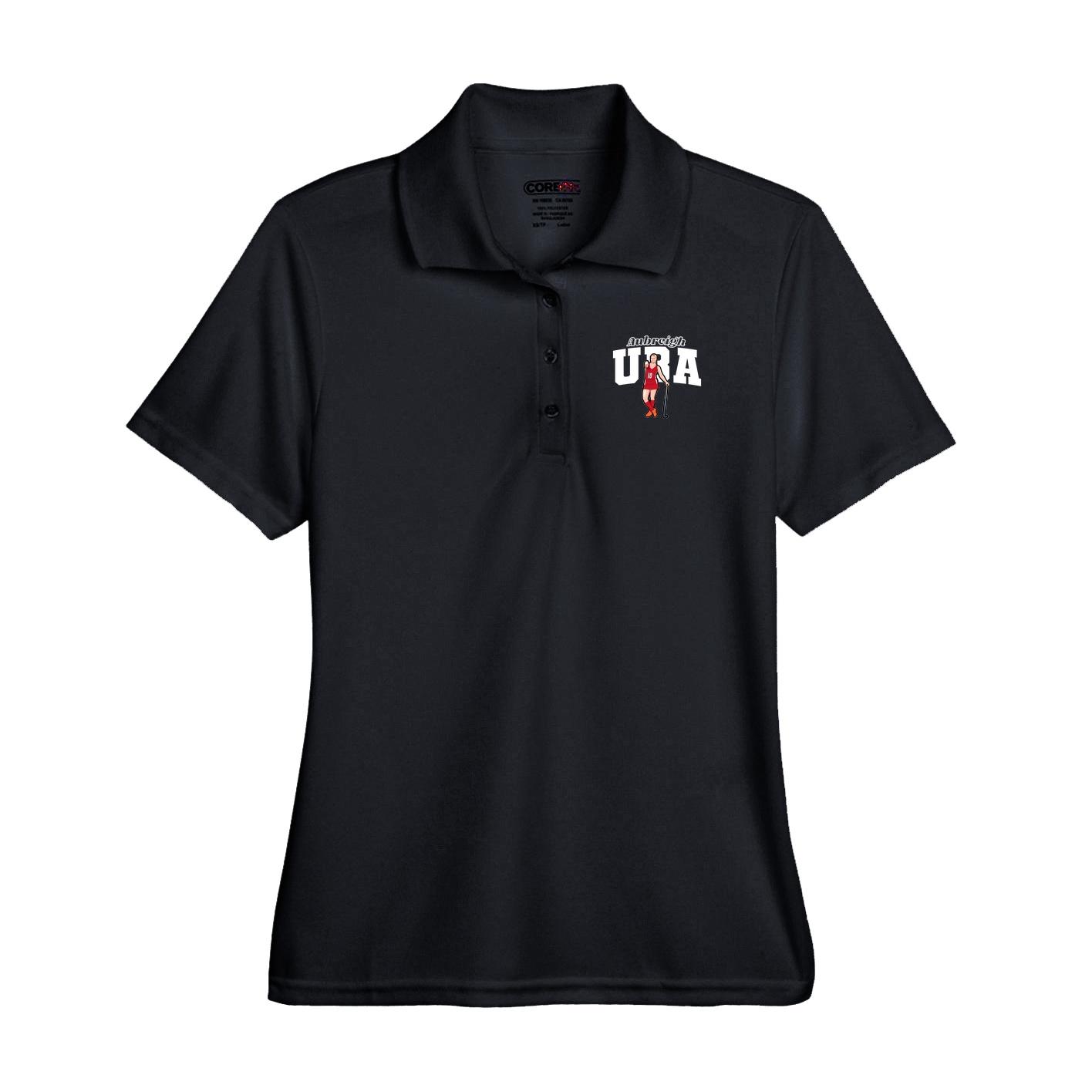 Performance Polo — Name Arch in Black