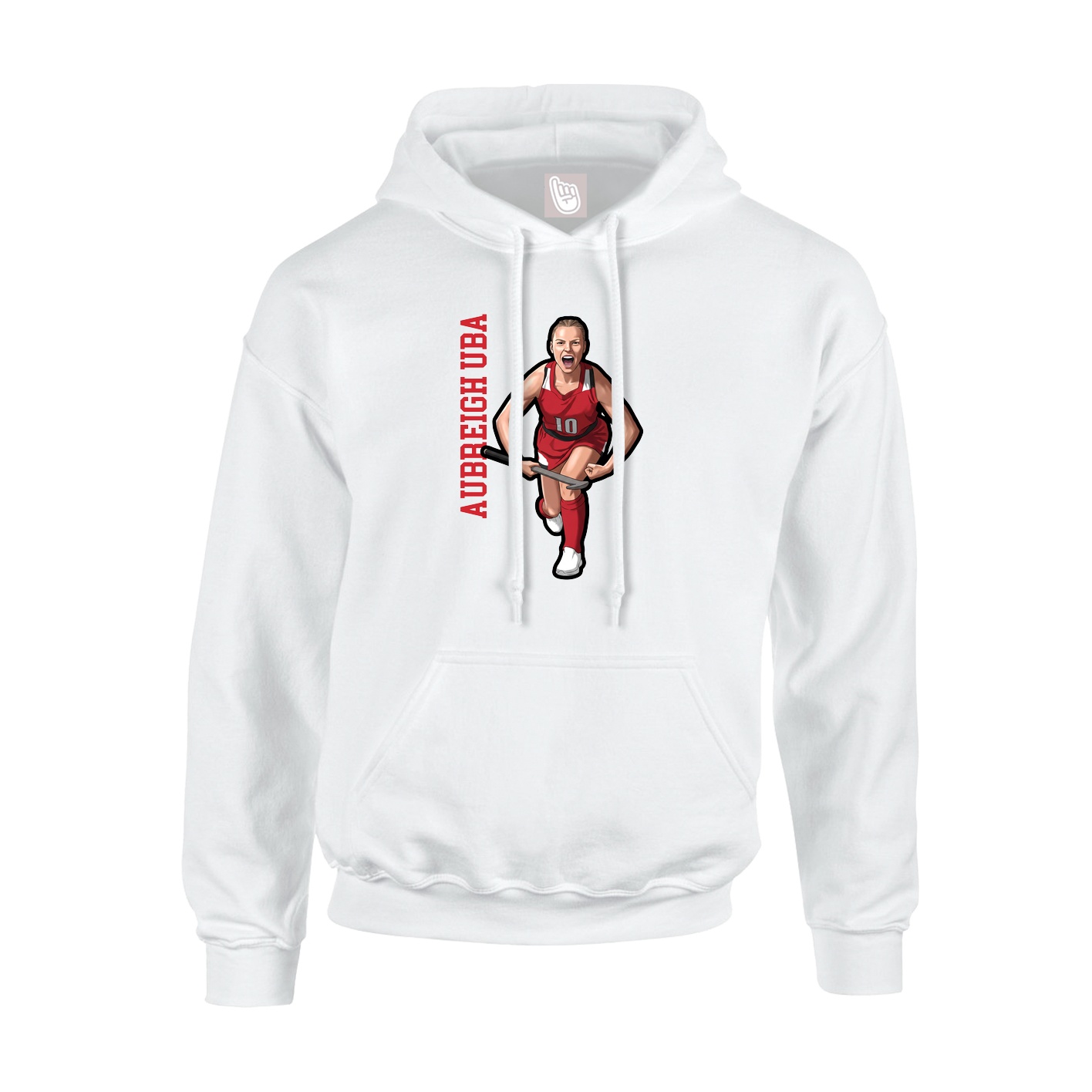 Hoodie — Name Vertical in White