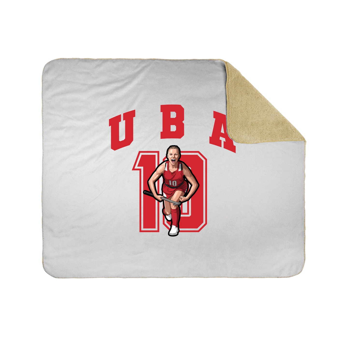 Throw Blanket — Number in White