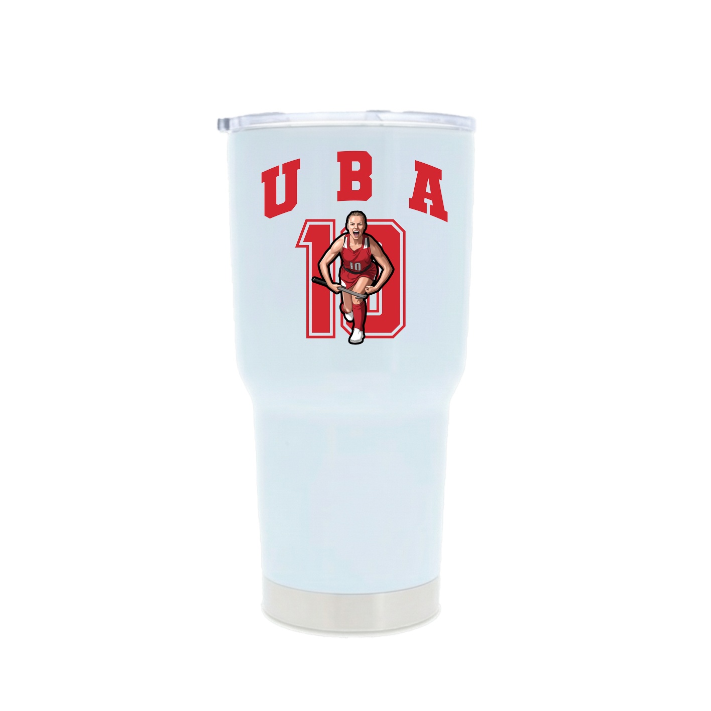 30oz Stainless Steel Tumbler — Number in White