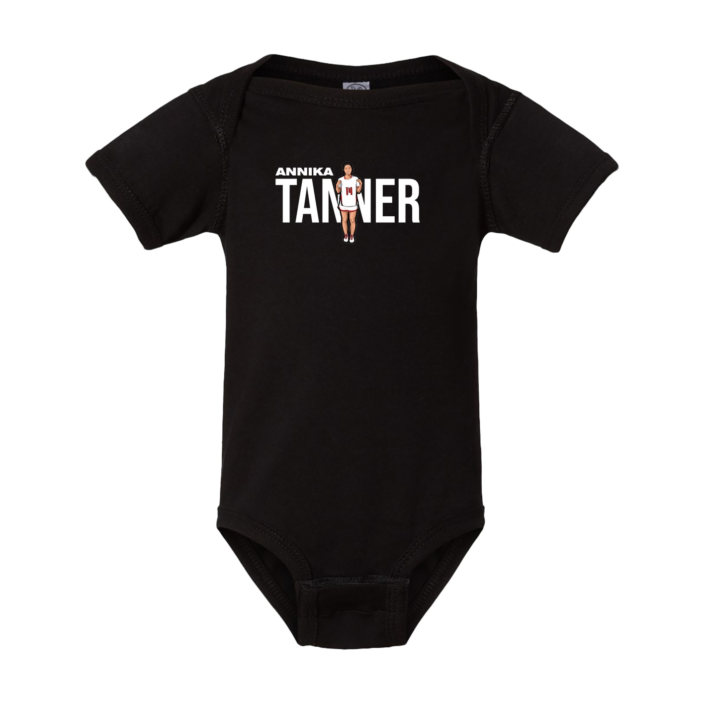 Baby Onesie — Player Name in Black