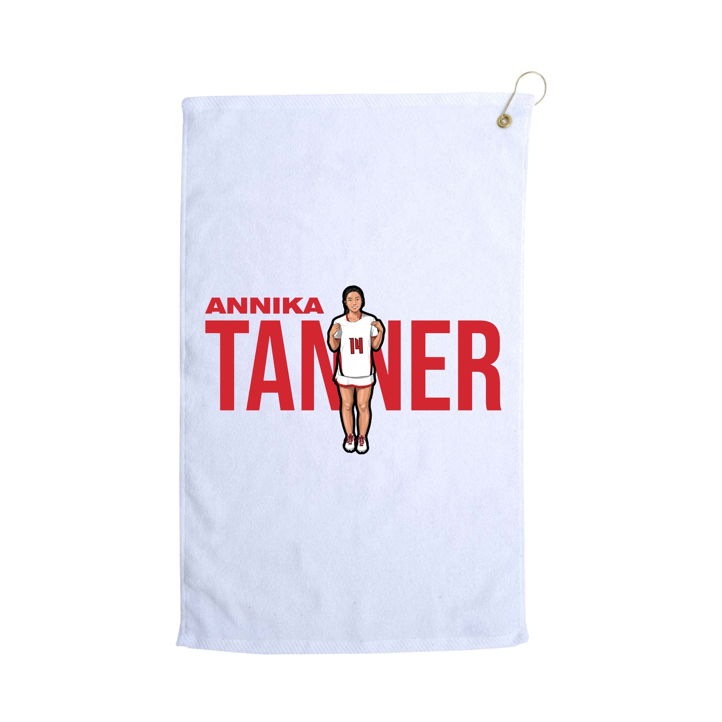 Golf Towel — Player Name in White
