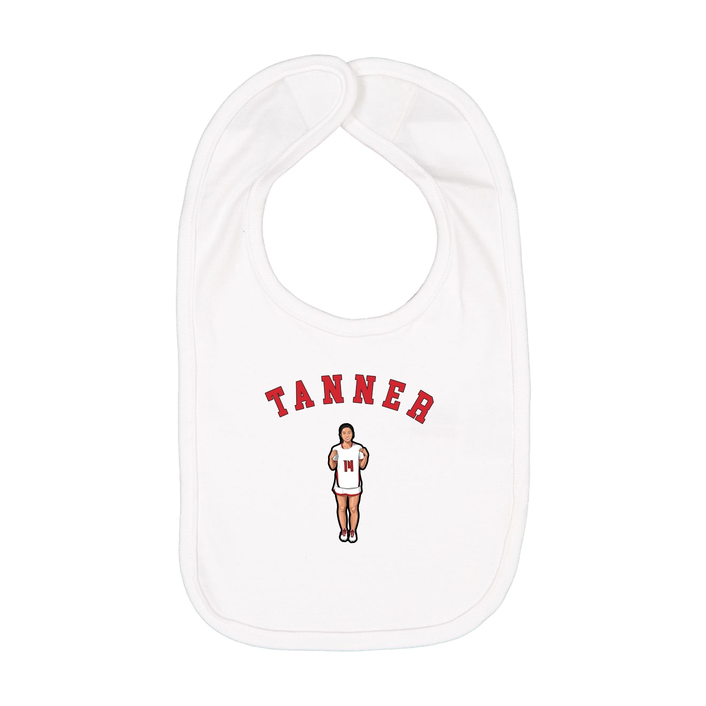 Infant Bib — Shirsey Arch in White
