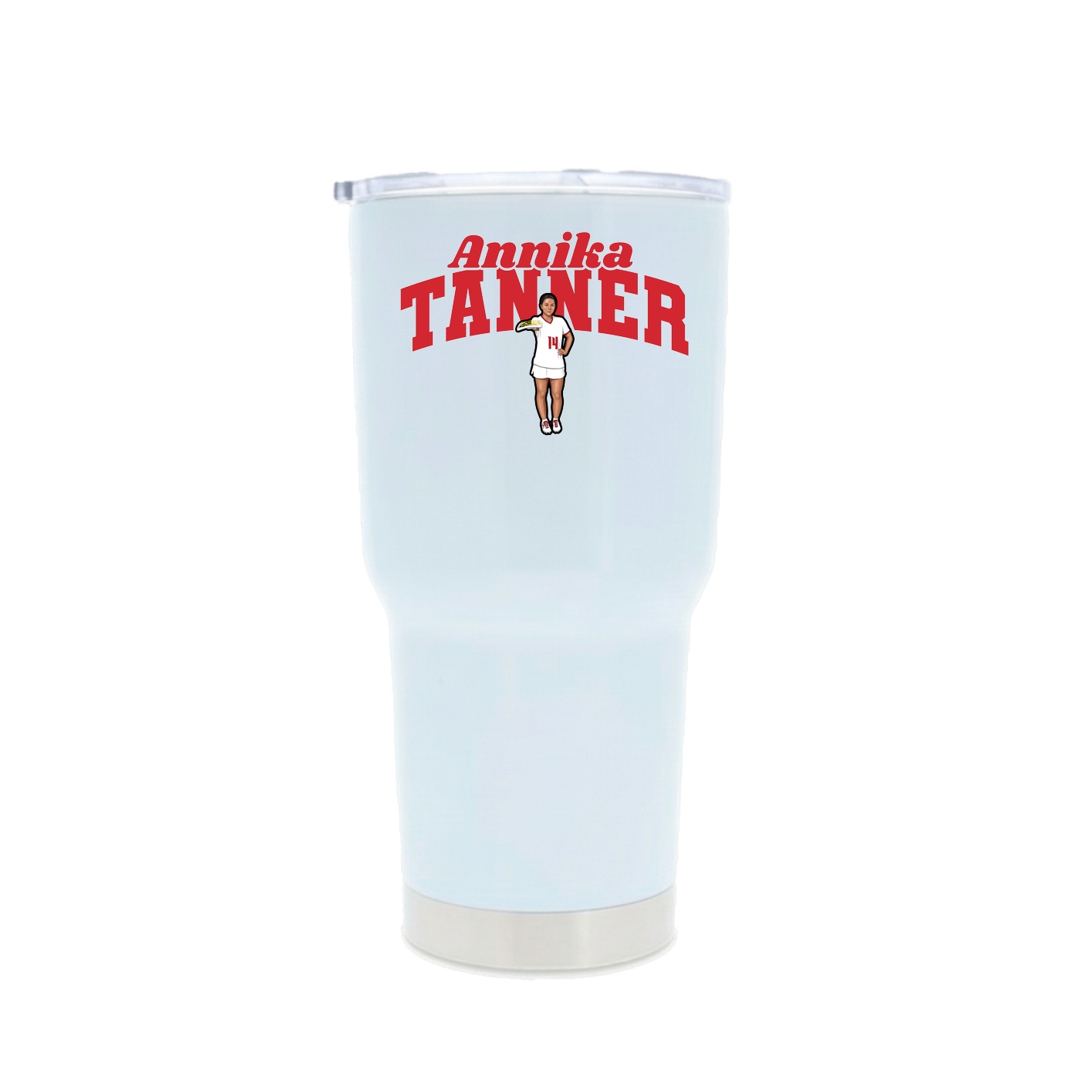 30oz Stainless Steel Tumbler — Signature Arch in White