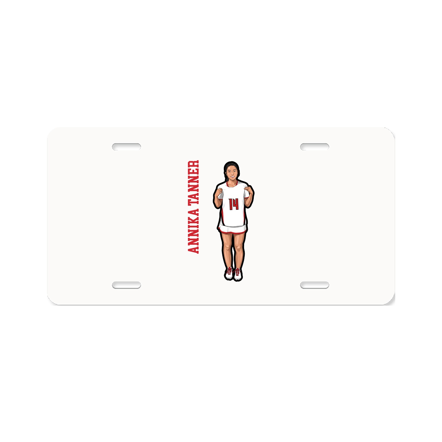 License Plate — Name Vertical in Classic