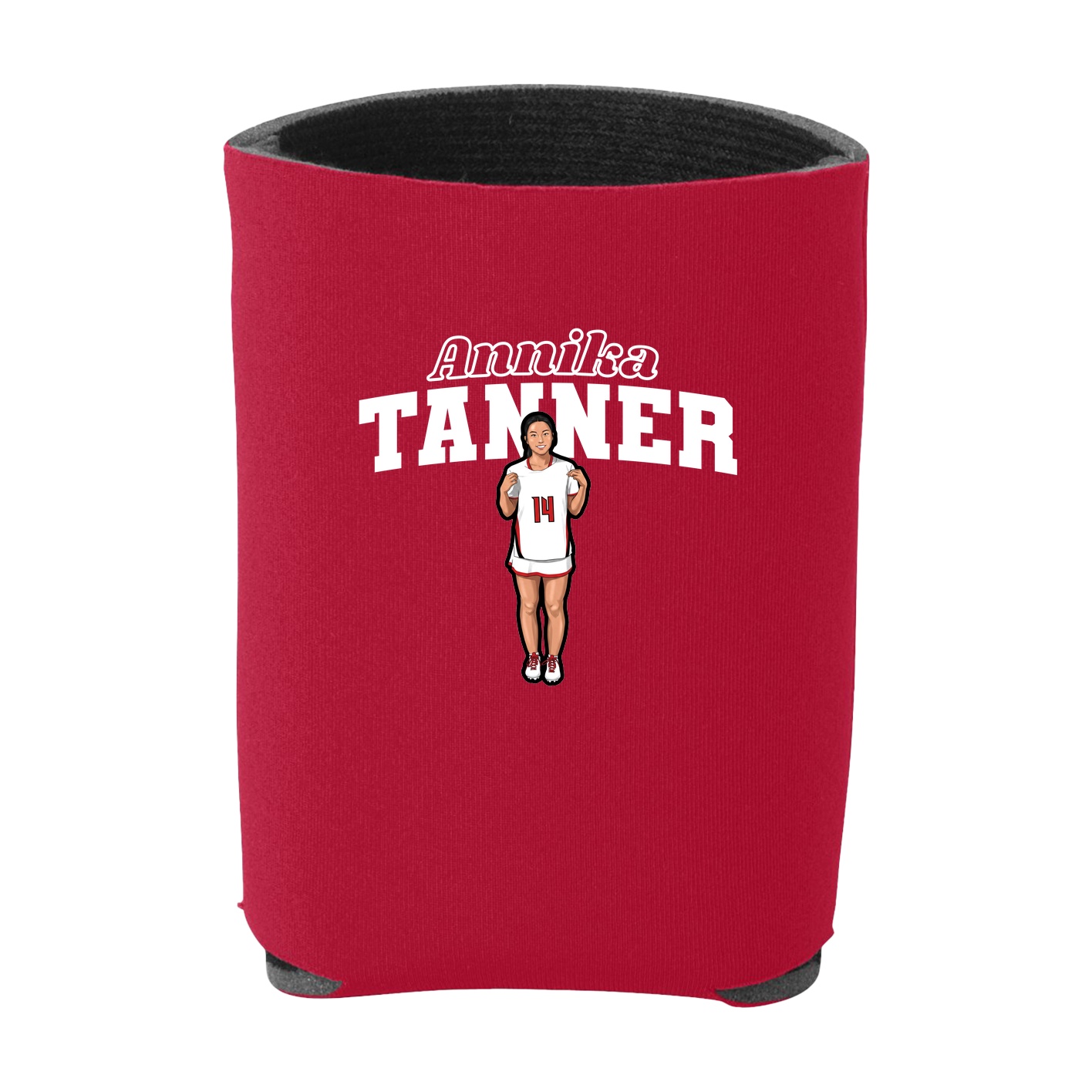 Can Holder — Name Arch in Red