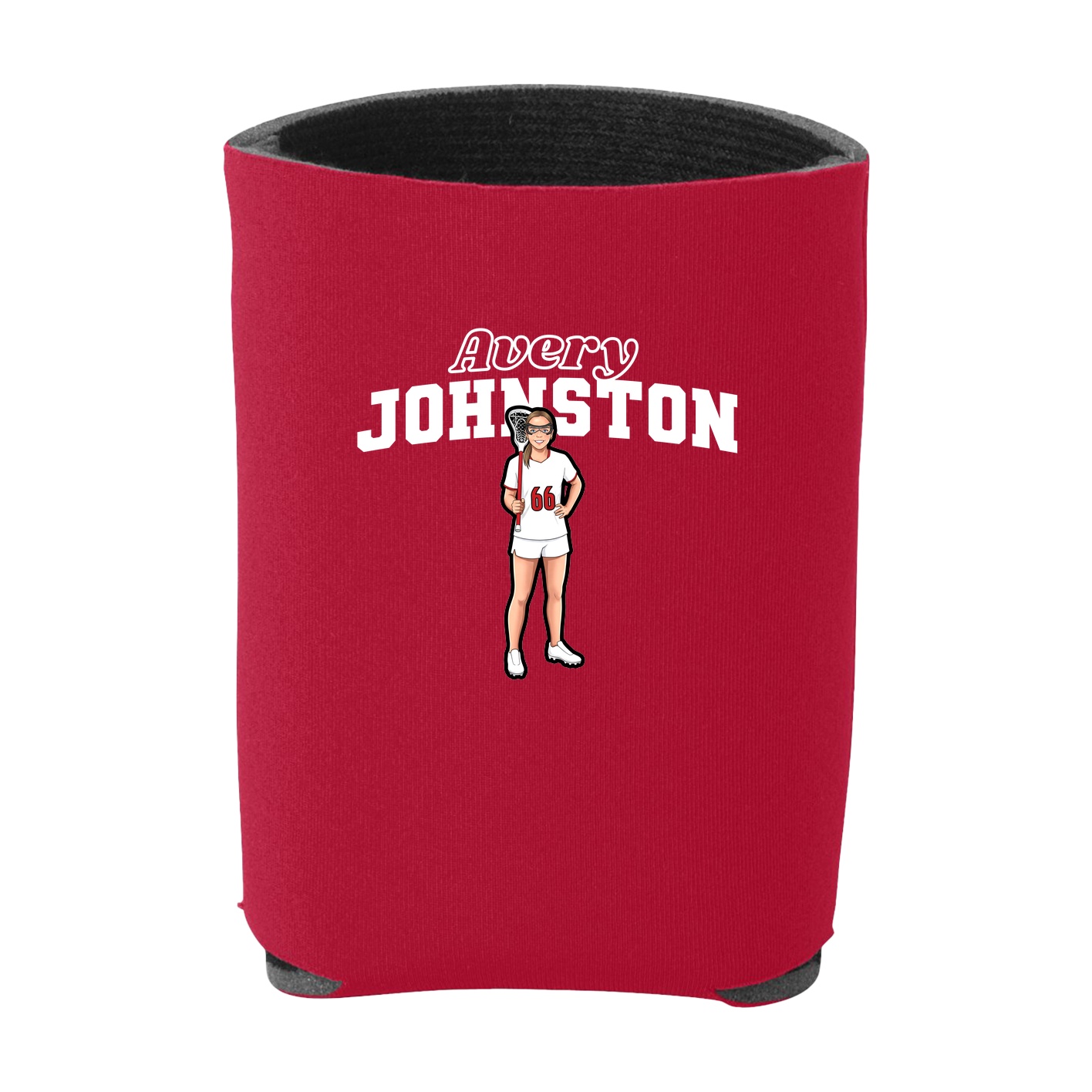 Can Holder — Name Arch in Red