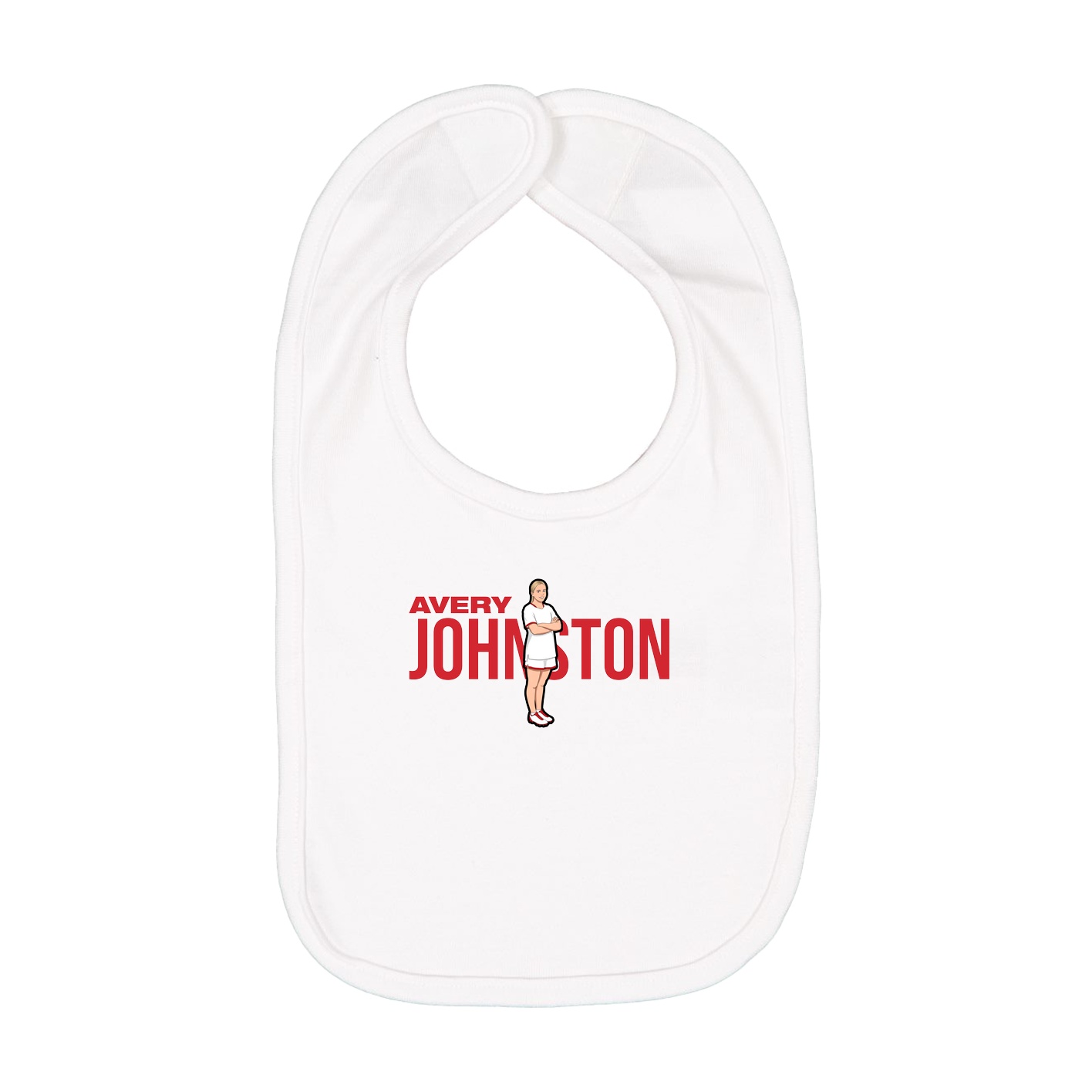 Infant Bib — Player Name in White