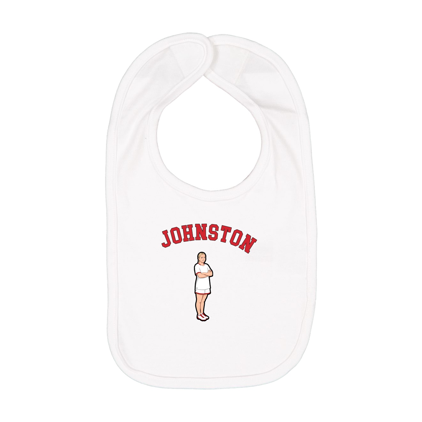Infant Bib — Shirsey Arch in White