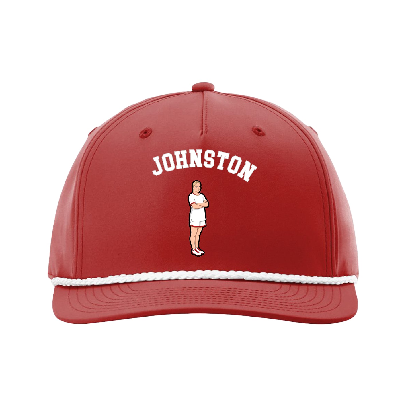 Five-Panel Classic Rope Cap — Shirsey Arch in Red
