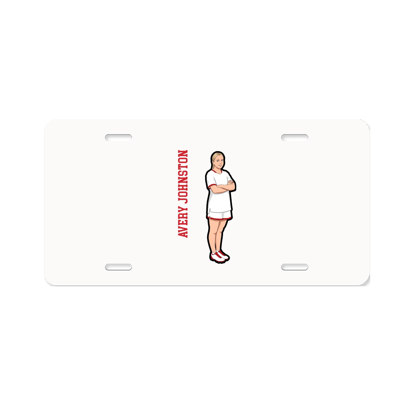 License Plate — Name Vertical in Classic