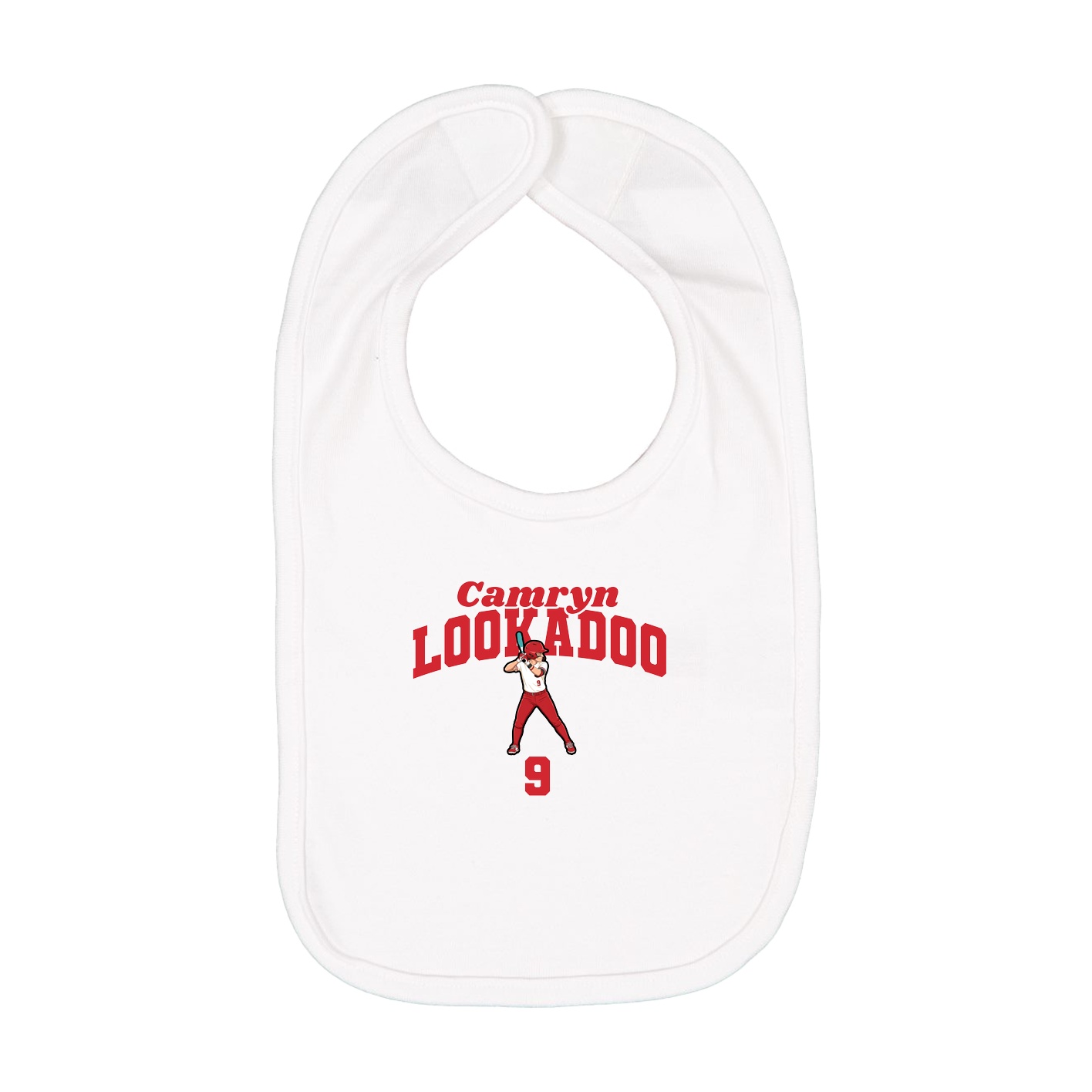 Infant Bib — Signature Arch in White