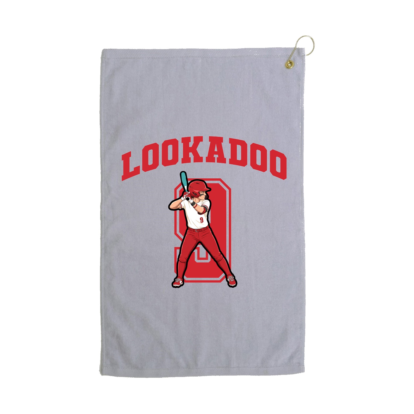 Golf Towel — Number in Grey