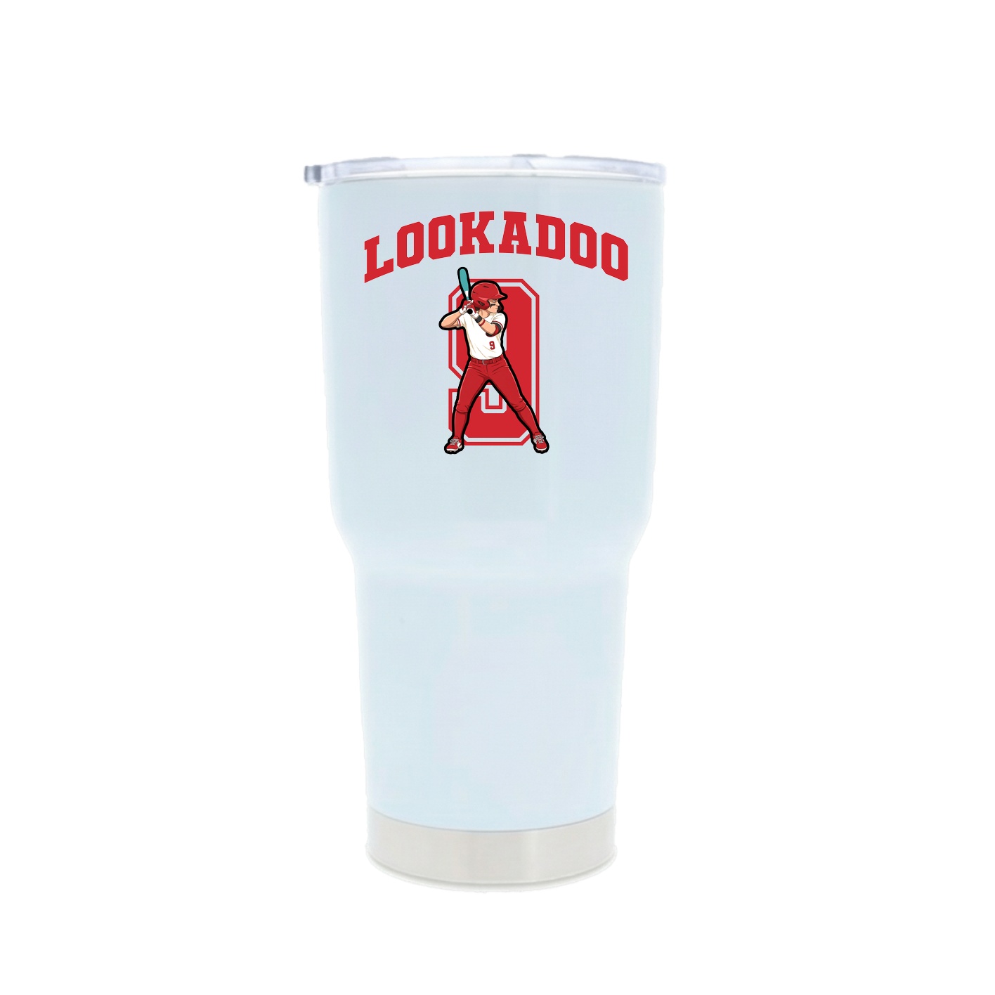 30oz Stainless Steel Tumbler — Number in White
