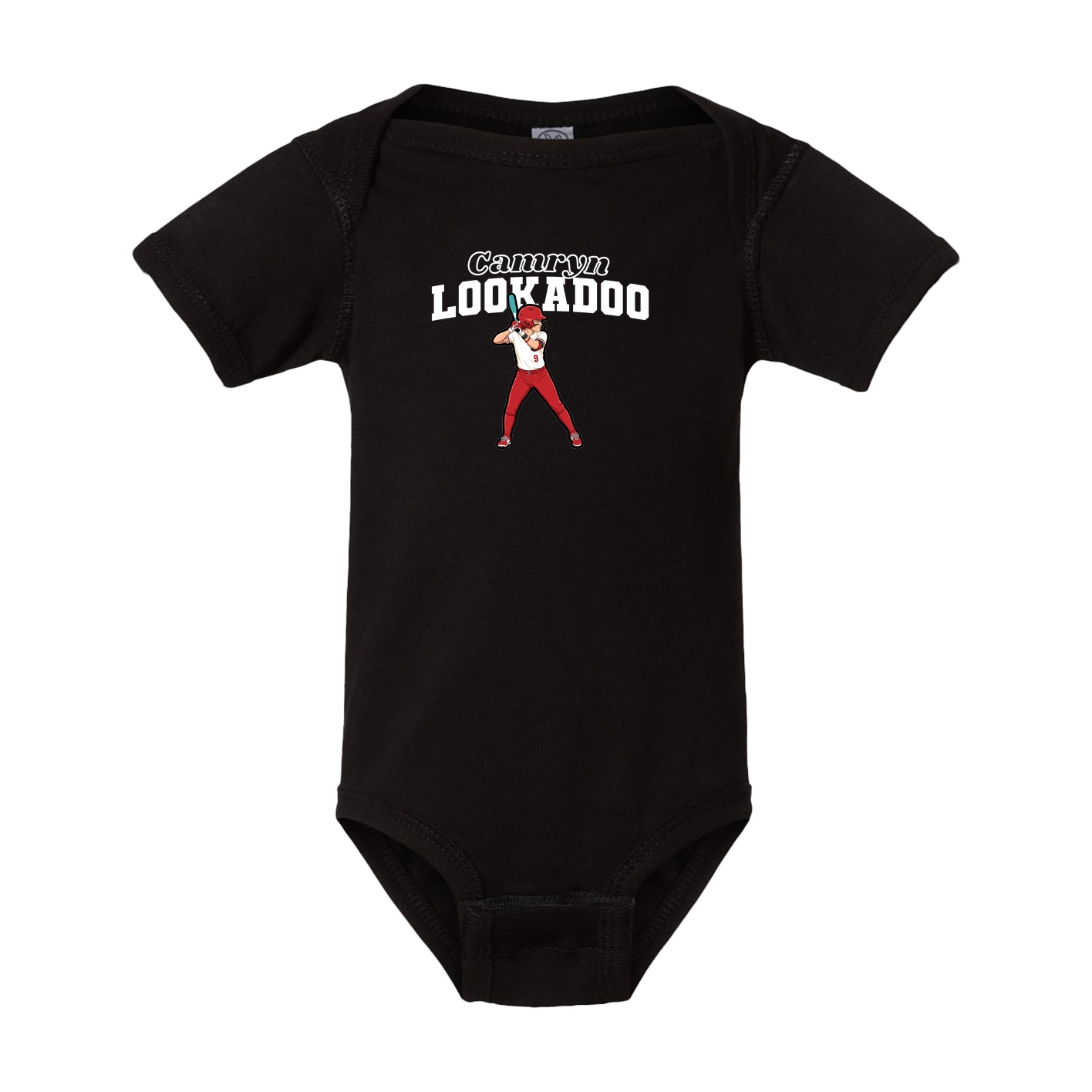Baby Onesie — Name Arch in Black