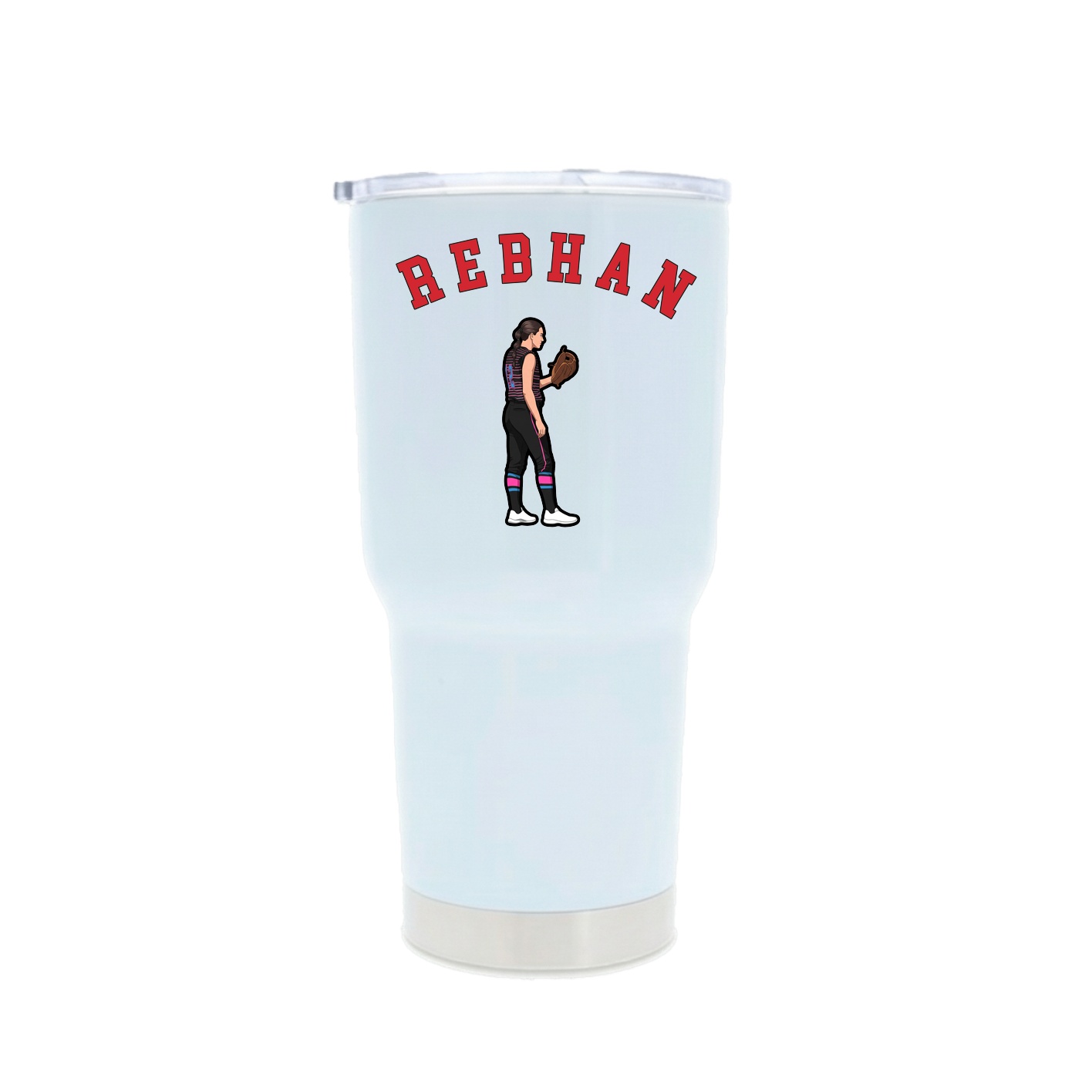 30oz Stainless Steel Tumbler — Shirsey Arch in White