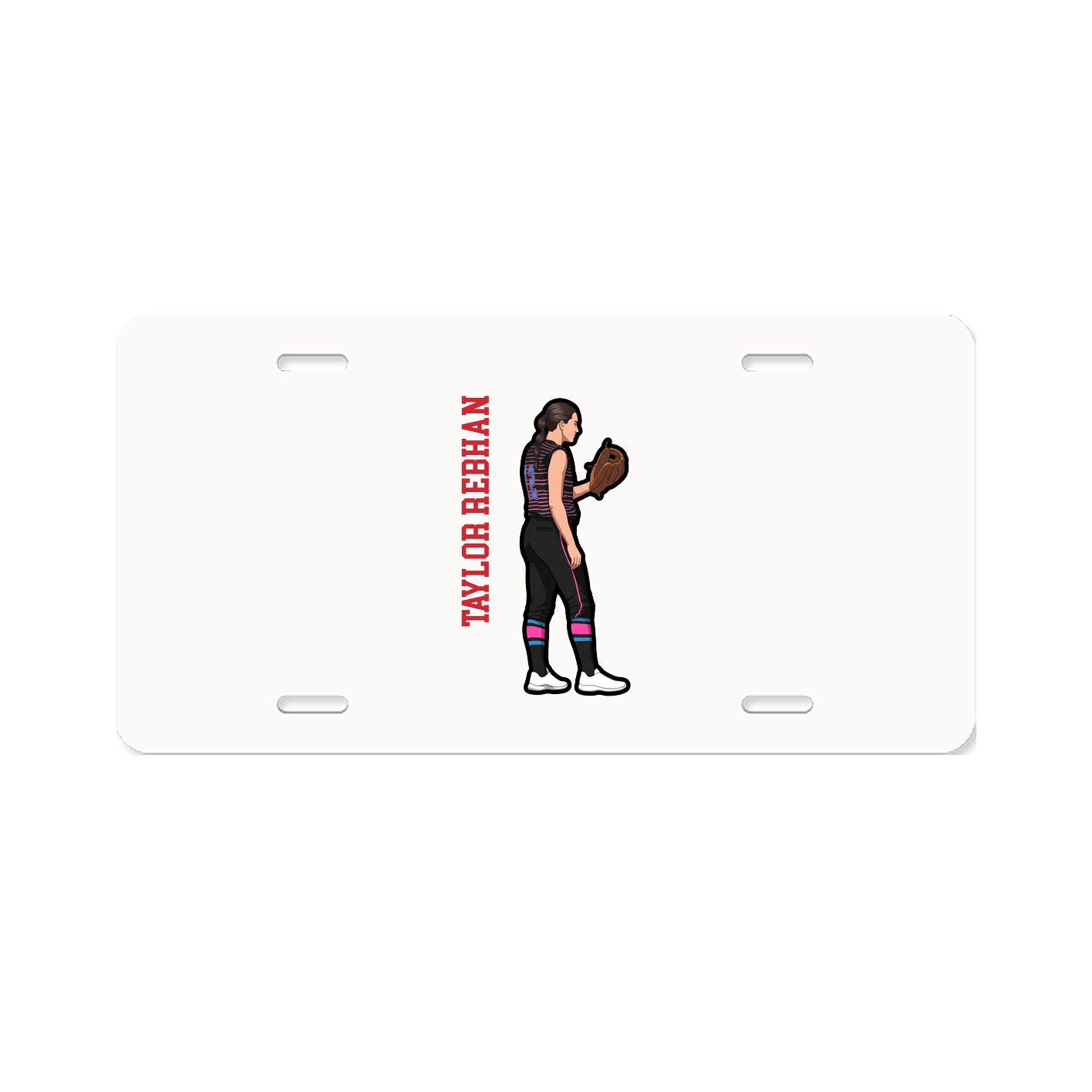 License Plate — Name Vertical in Classic