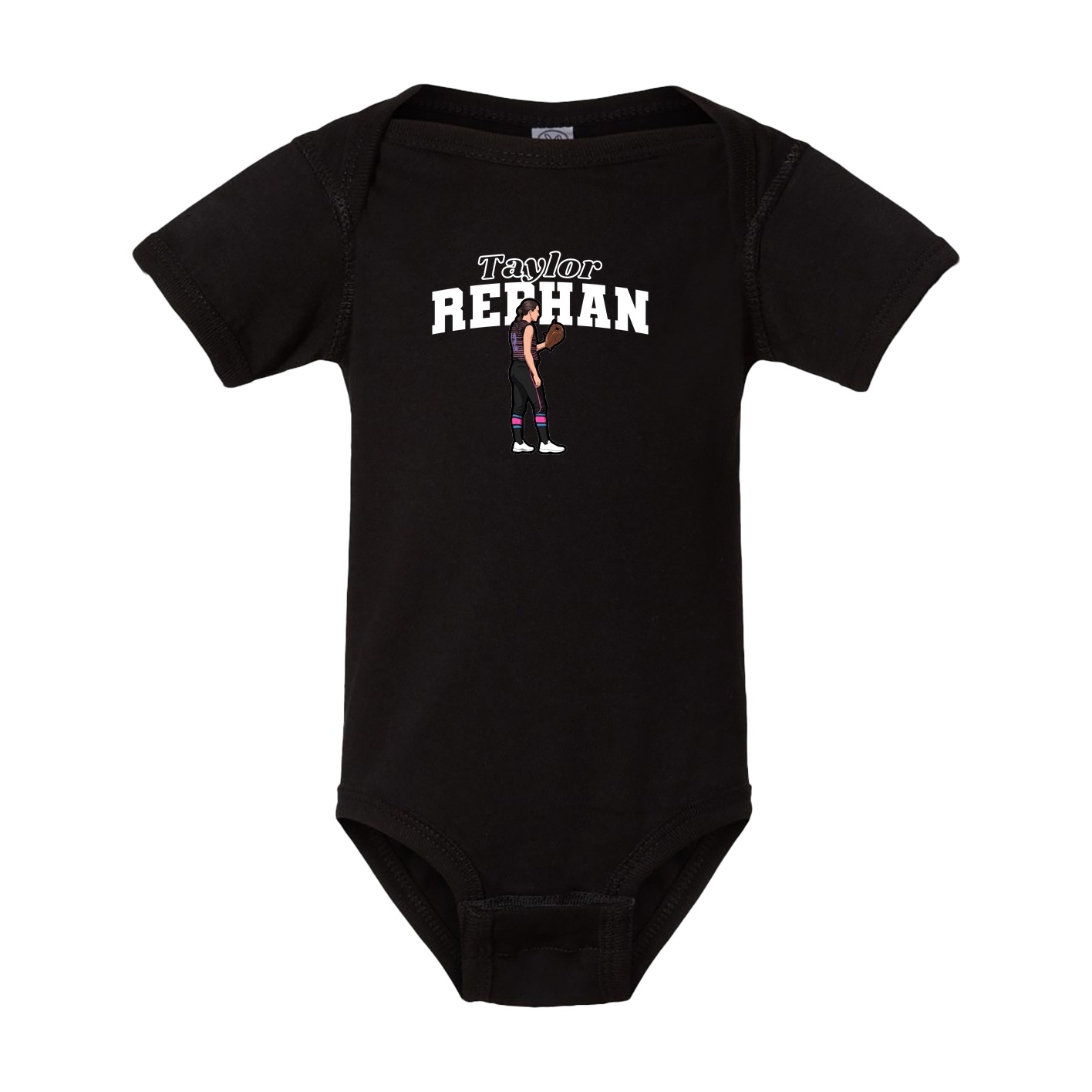 Baby Onesie — Name Arch in Black