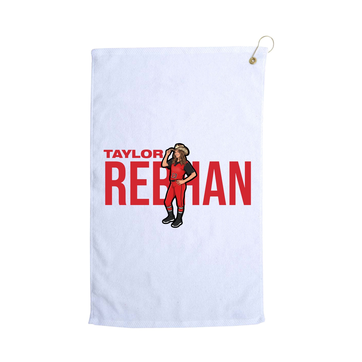 Golf Towel — Player Name in White