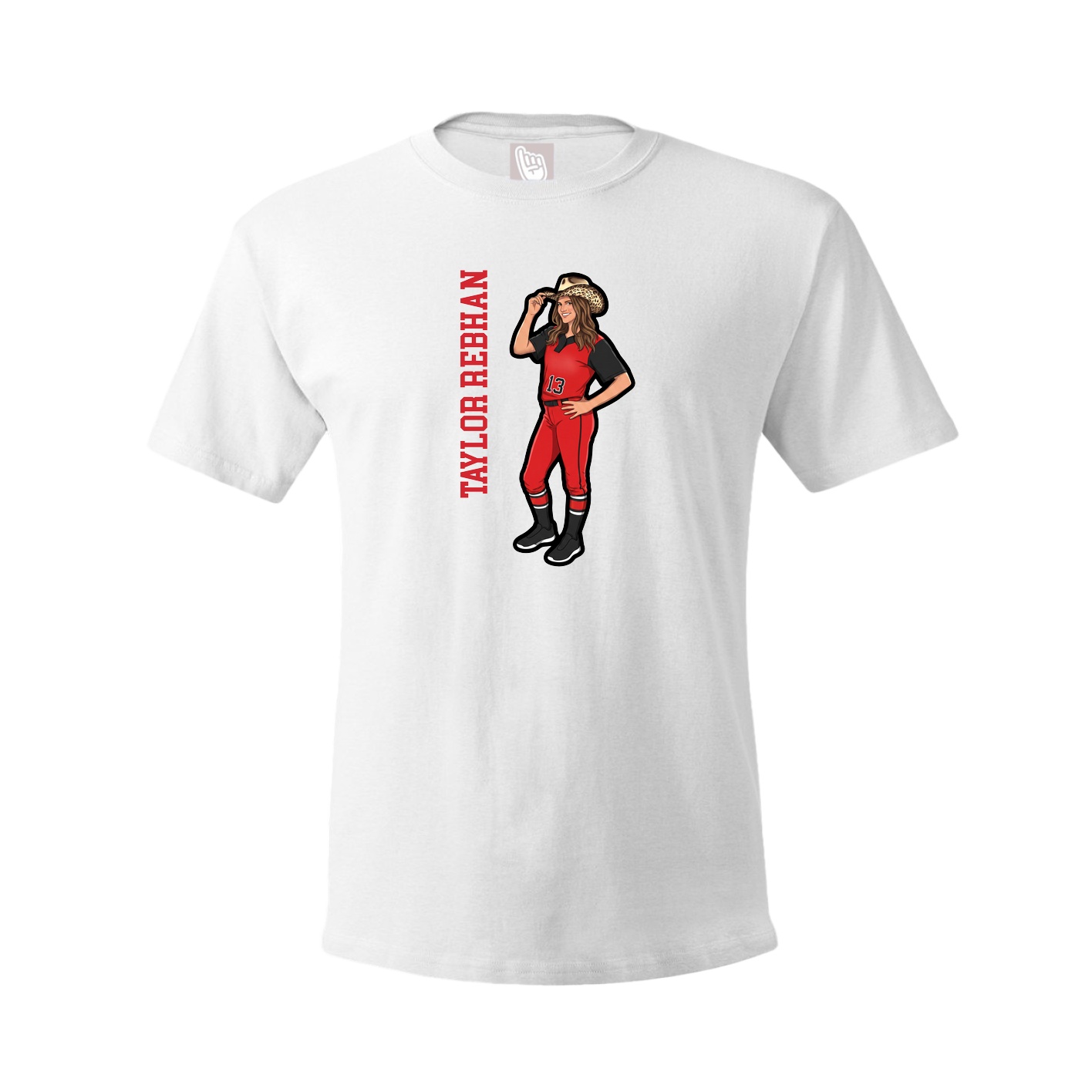 Youth Tee — Name Vertical in White