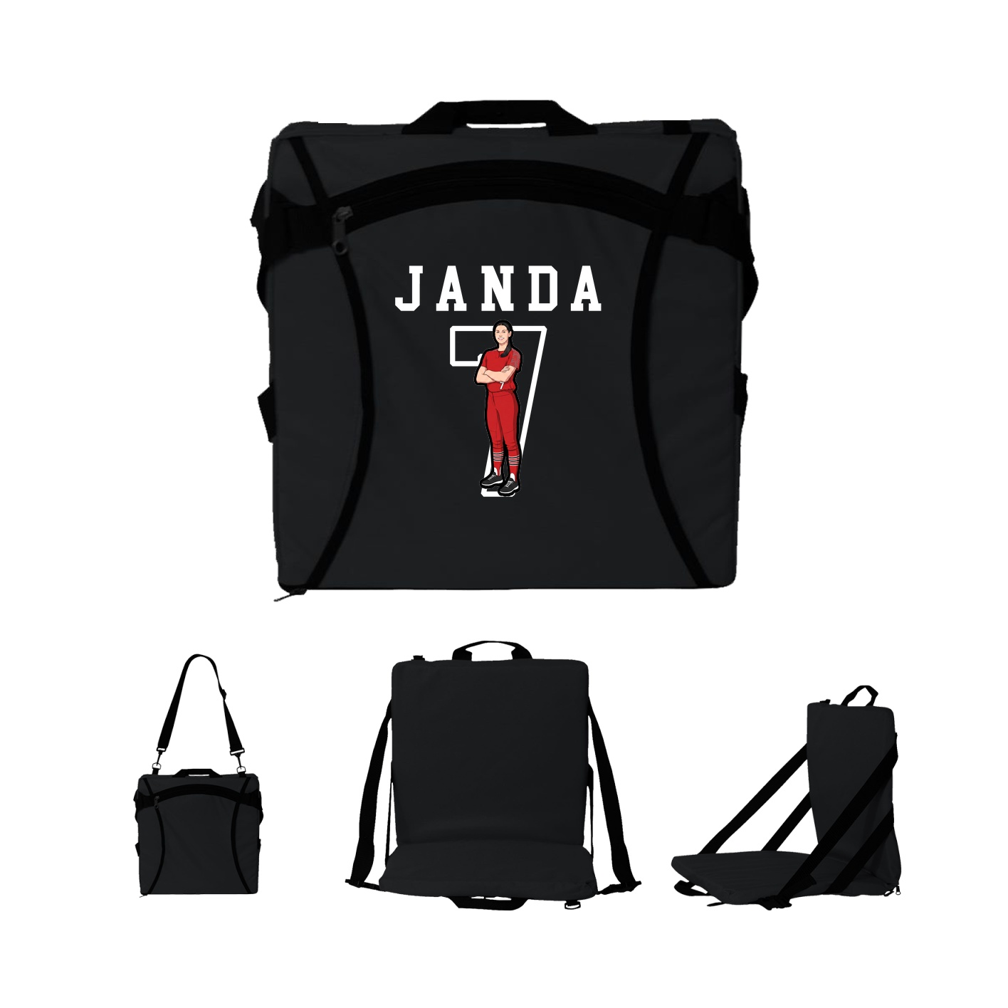 Folding Stadium Seat — Shirsey in Black