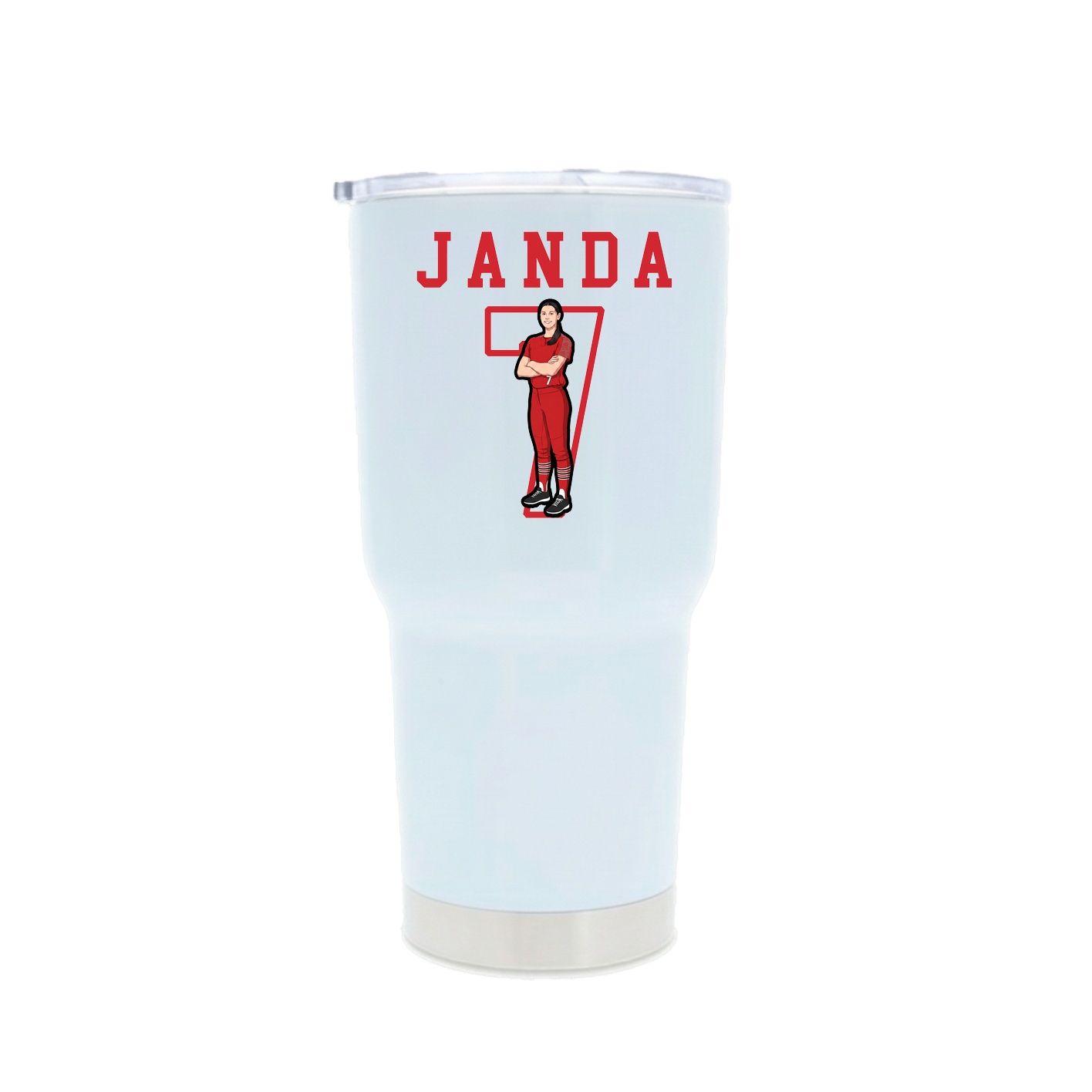 30oz Stainless Steel Tumbler — Shirsey in White