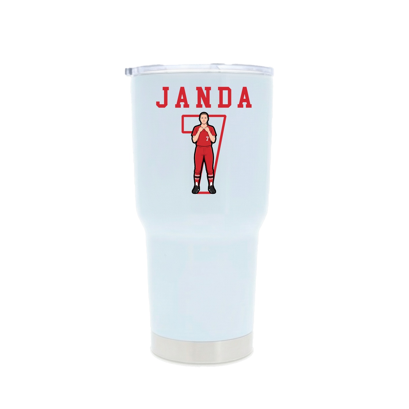 30oz Stainless Steel Tumbler — Shirsey in White