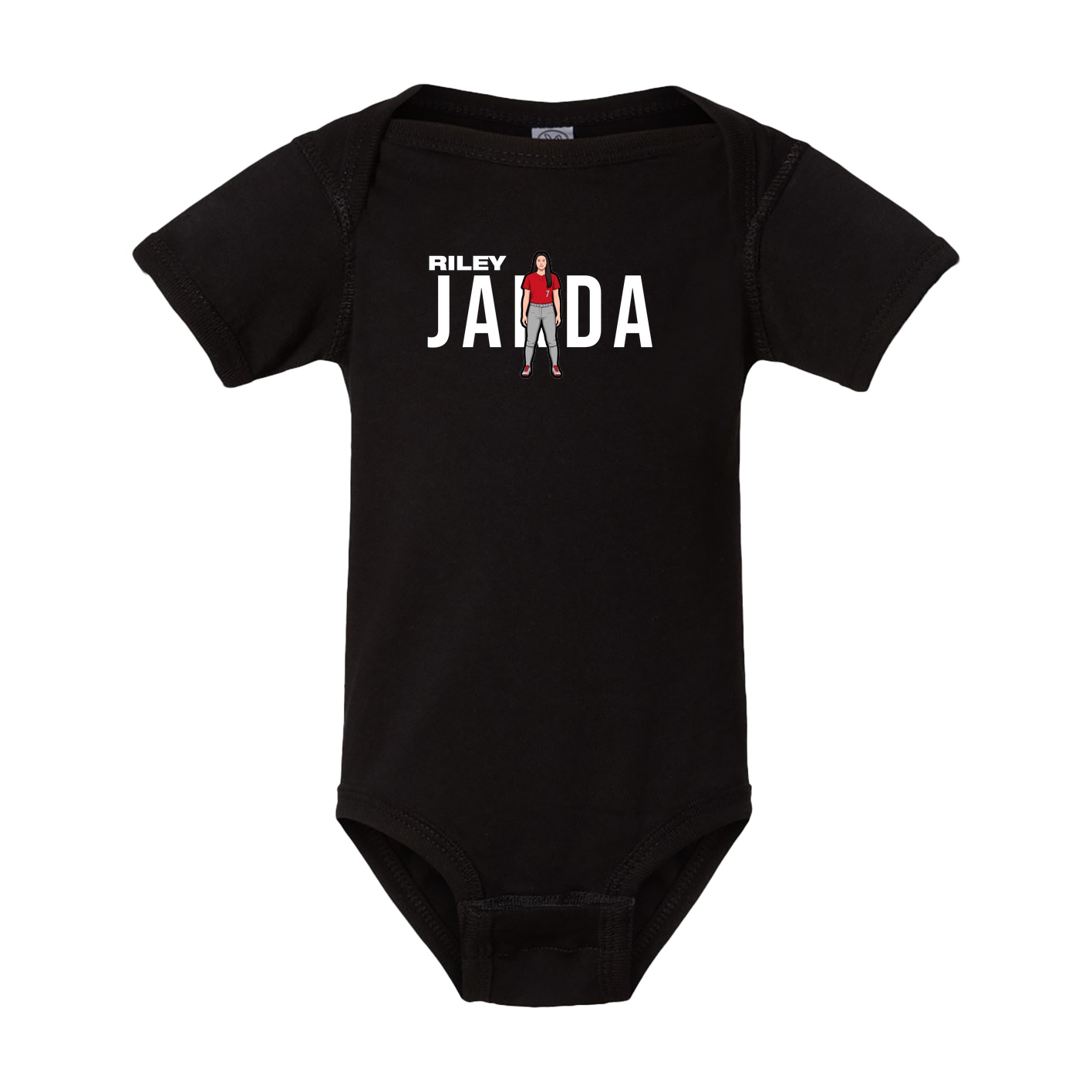 Baby Onesie — Player Name in Black